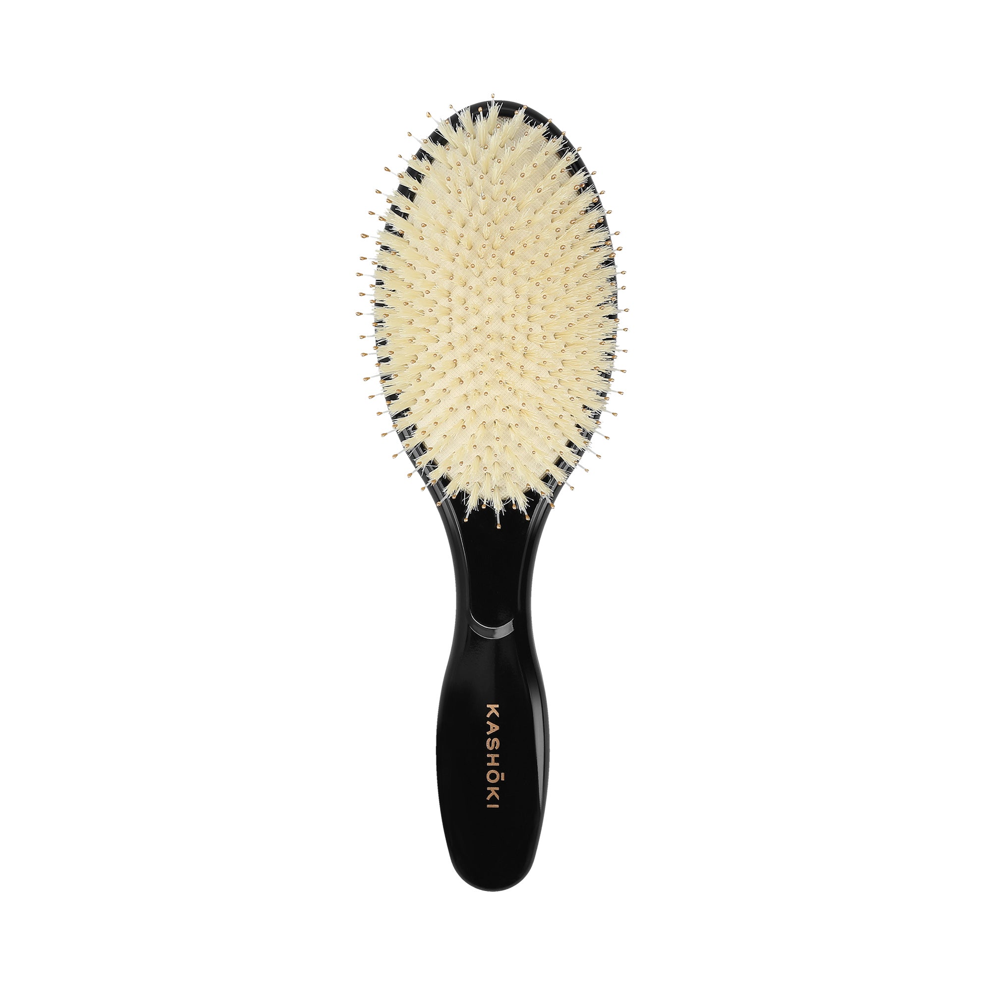 KASHŌKI Smooth White Detangler Duża szczotka z białym włosiem dzika, Oval