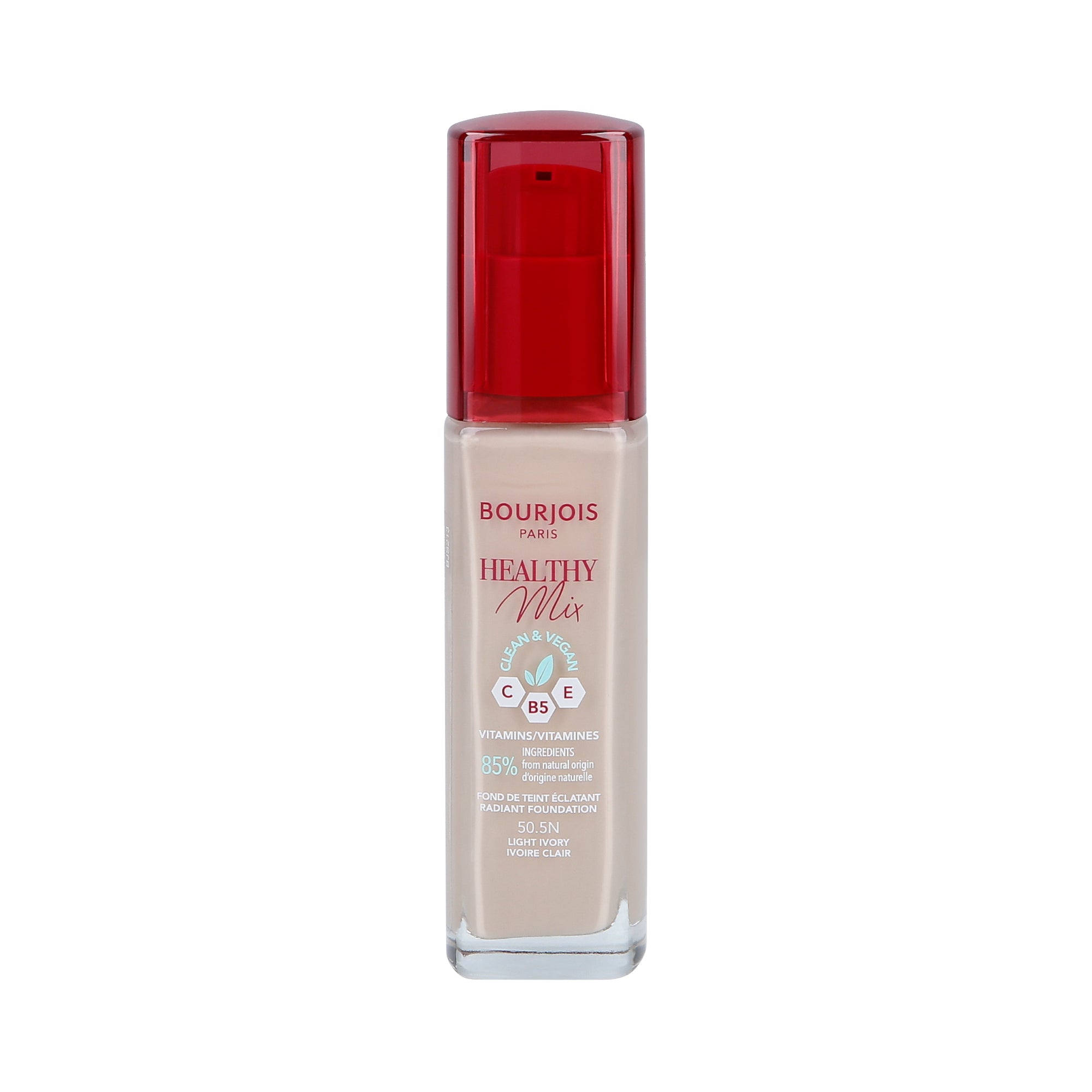 BOURJOIS HEALTHY MIX VEGAN Podkład rozświetlający 050,5N Light Ivory 30 ml