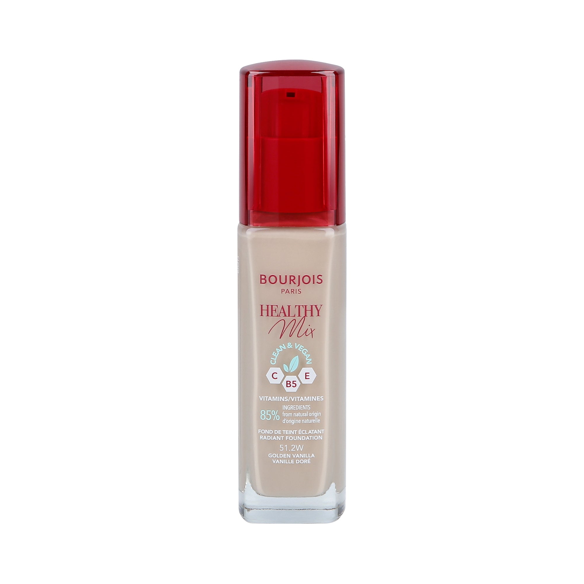 BOURJOIS HEALTHY MIX VEGAN Podkład rozświetlający 051,2W Golden Vanilla 30 ml