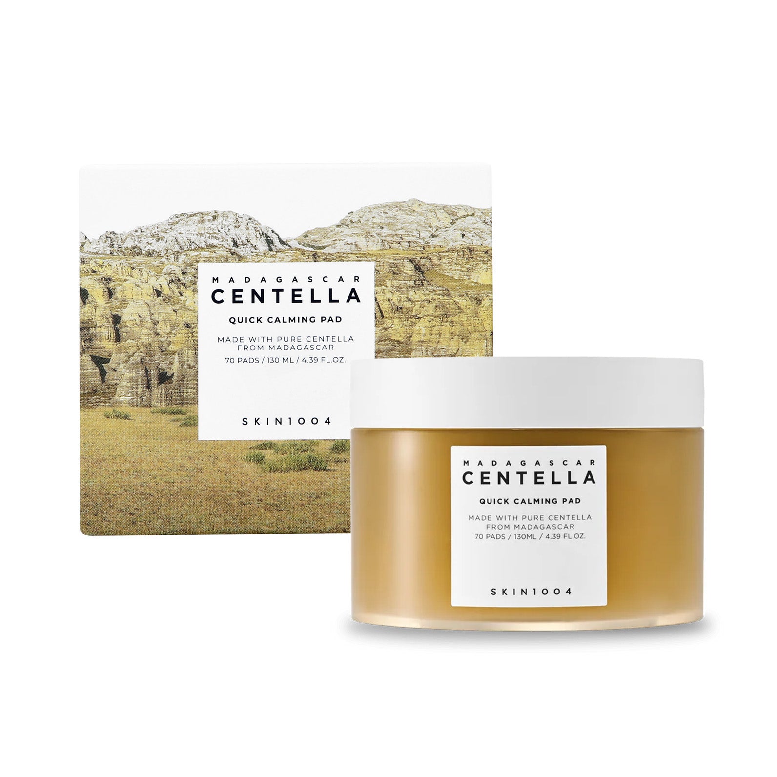 SKIN1004 MADAGASCAR CENTELLA QUICK CALMING PAD Tonizujące płatki do twarzy 130 ml 70 szt.