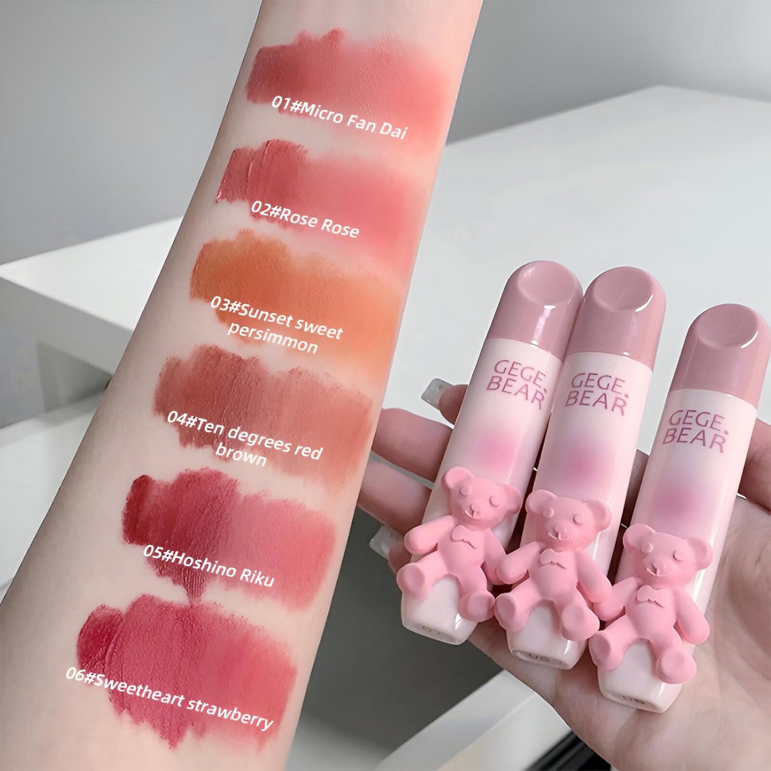 GEGE BEAR Tender Lips Glaze Langanhaltender matter Lippenstift 2,5 g