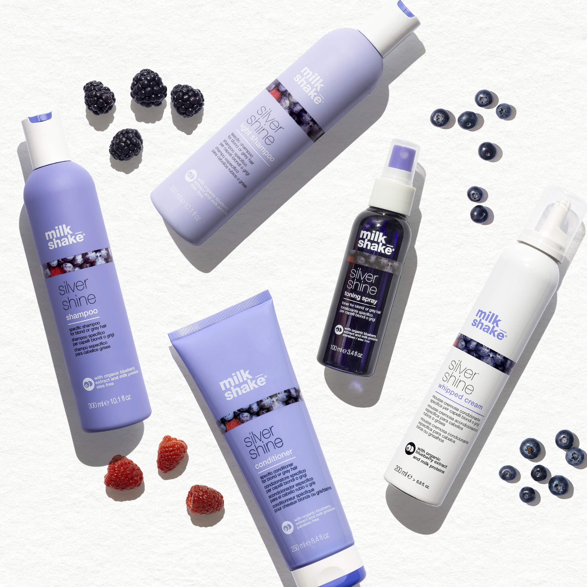 MILK SHAKE SILVER SHINE Tonująca odżywka w sprayu do włosów siwych i blond 100 ml #2