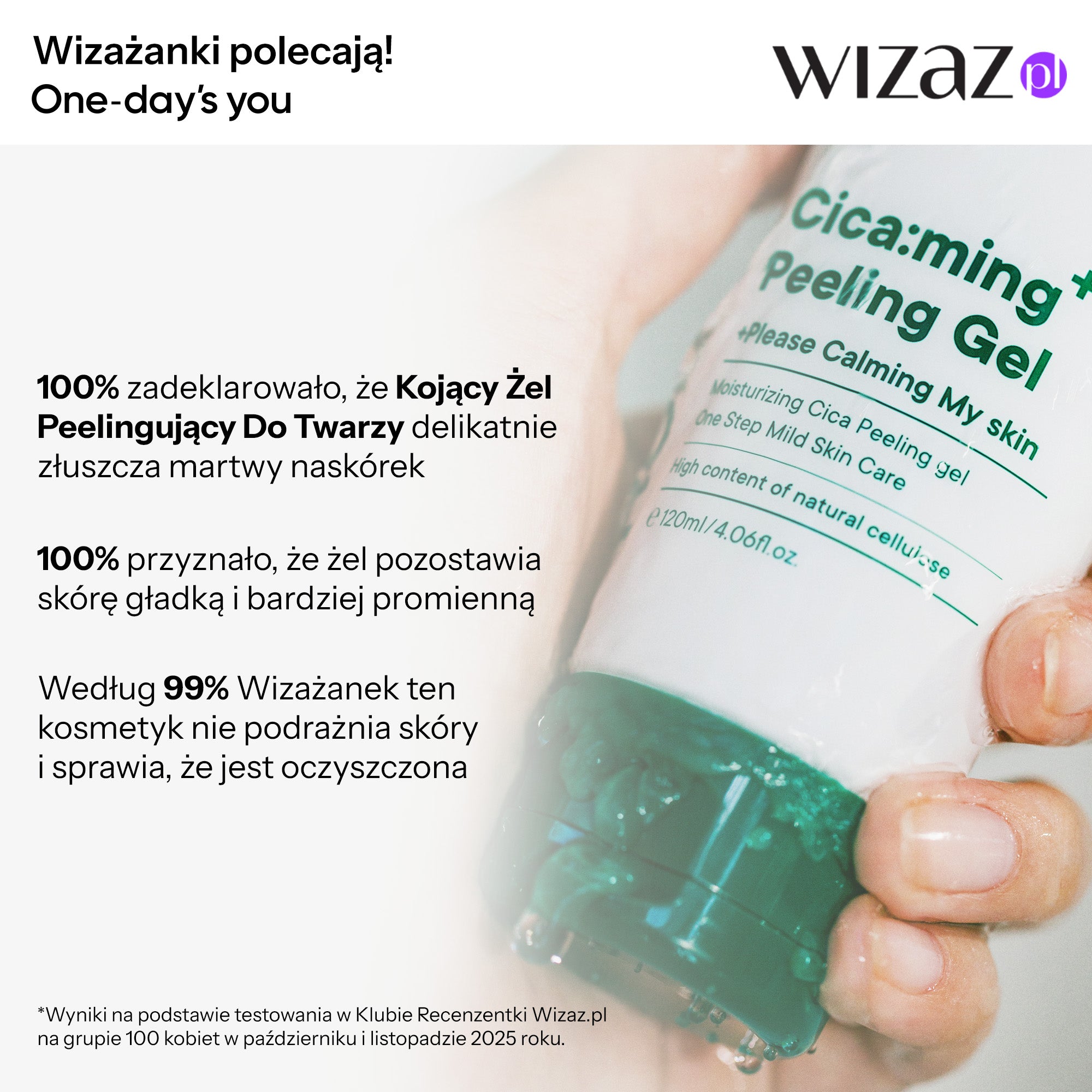 ONE-DAY’S YOU CICA:MING Kojący żel peelingujący 120 ml #3