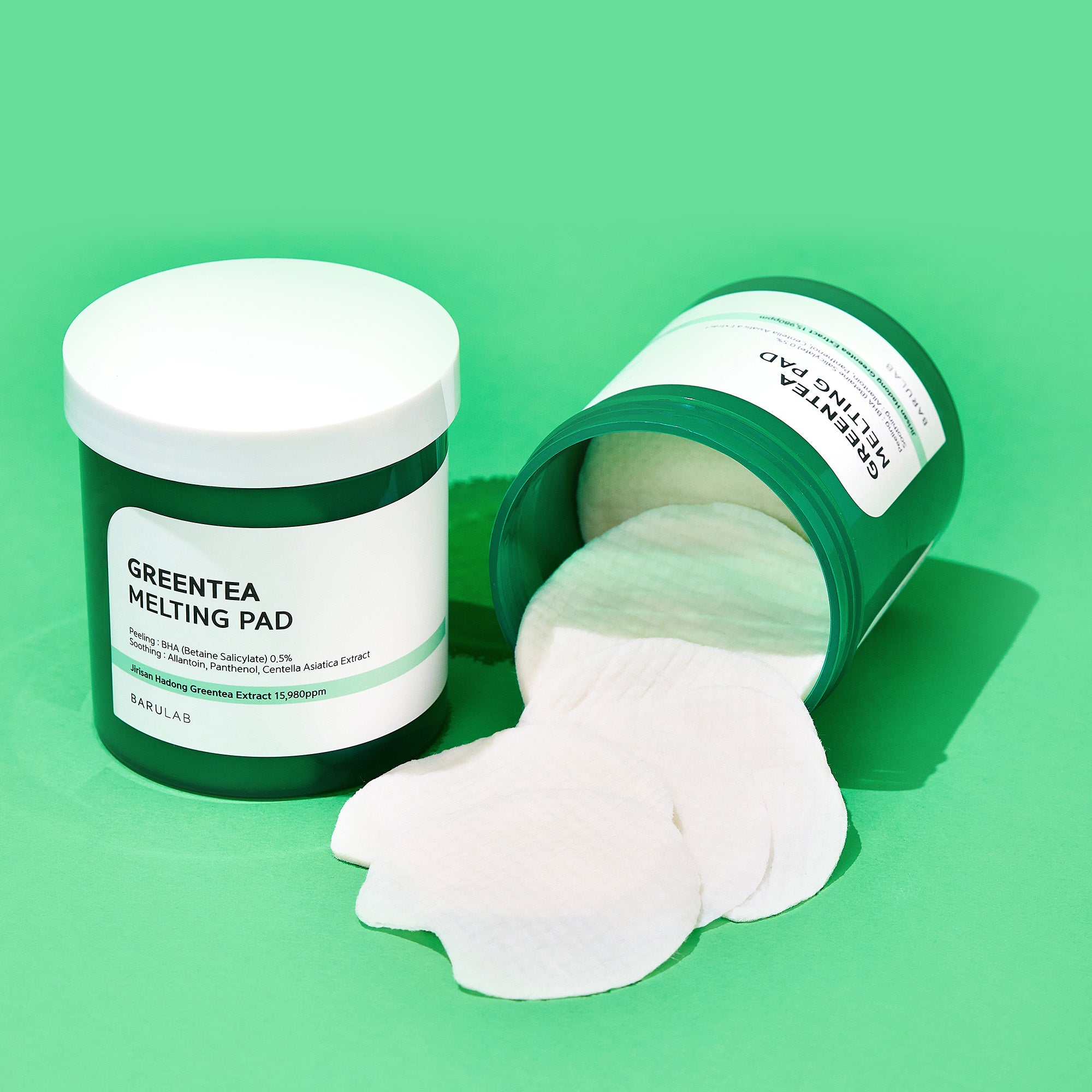 BARULAB GREENTEA MELTING PAD Zklidňující tonizační tampony na obličej 380 ml (150 ks) #2