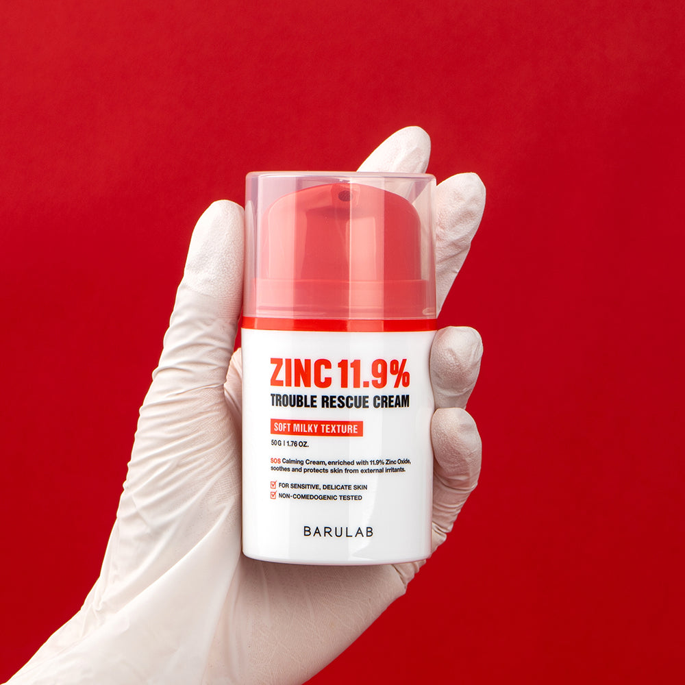 BARULAB ZINC 11.9% TROUBLE RESCUE CREAM Łagodzący krem ratunkowy z cynkiem 11,9% 50 g #4