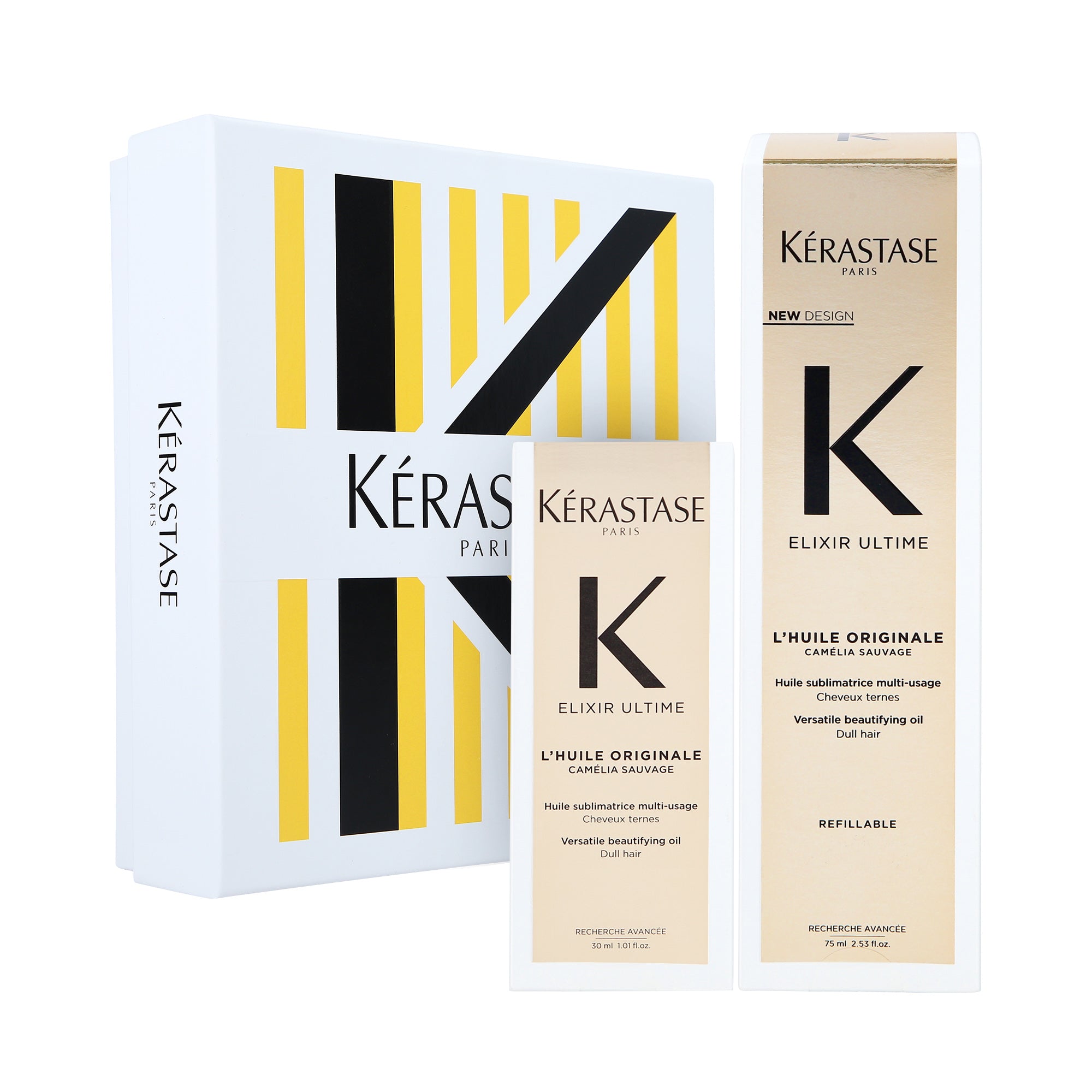 KÉRASTASE ELIXIR ULTIME DUO Sada olejů pro všechny typy vlasů 75 ml + 30 ml