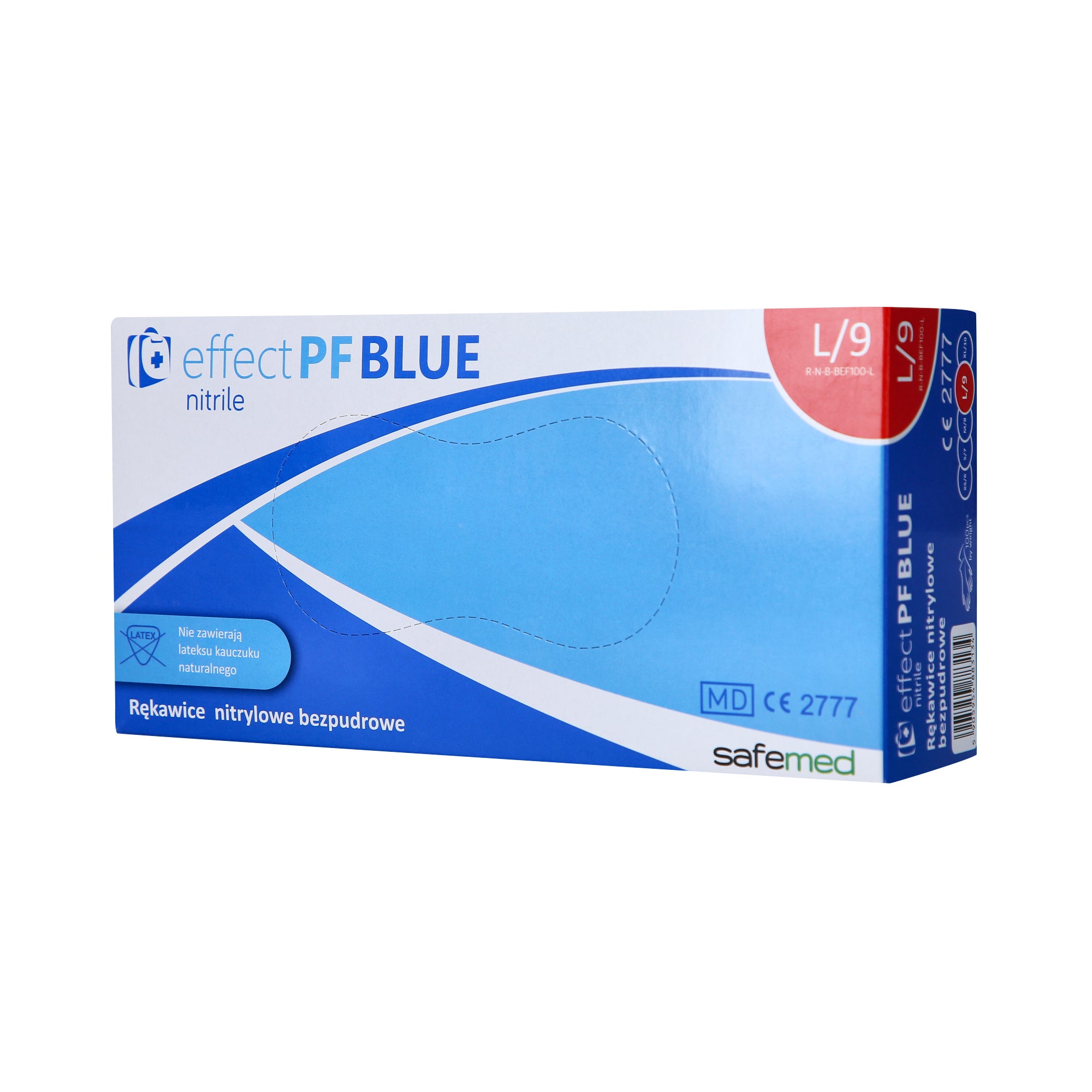 SAFEMED EFFECT PF Guanti monouso in nitrile senza polvere Blu L 100 pz.