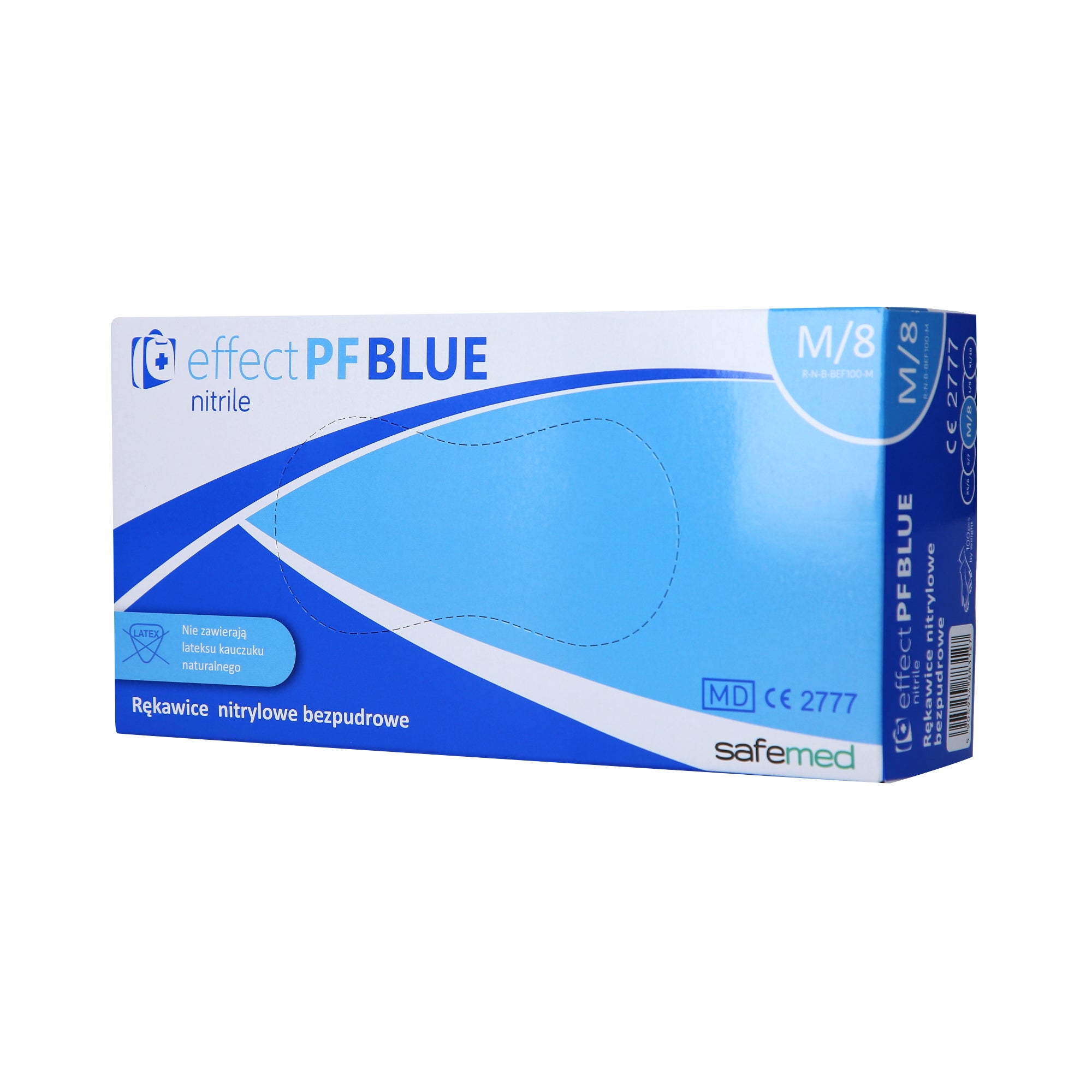 SAFEMED EFFECT PF Guanti monouso in nitrile senza polvere Blu M 100 pz.