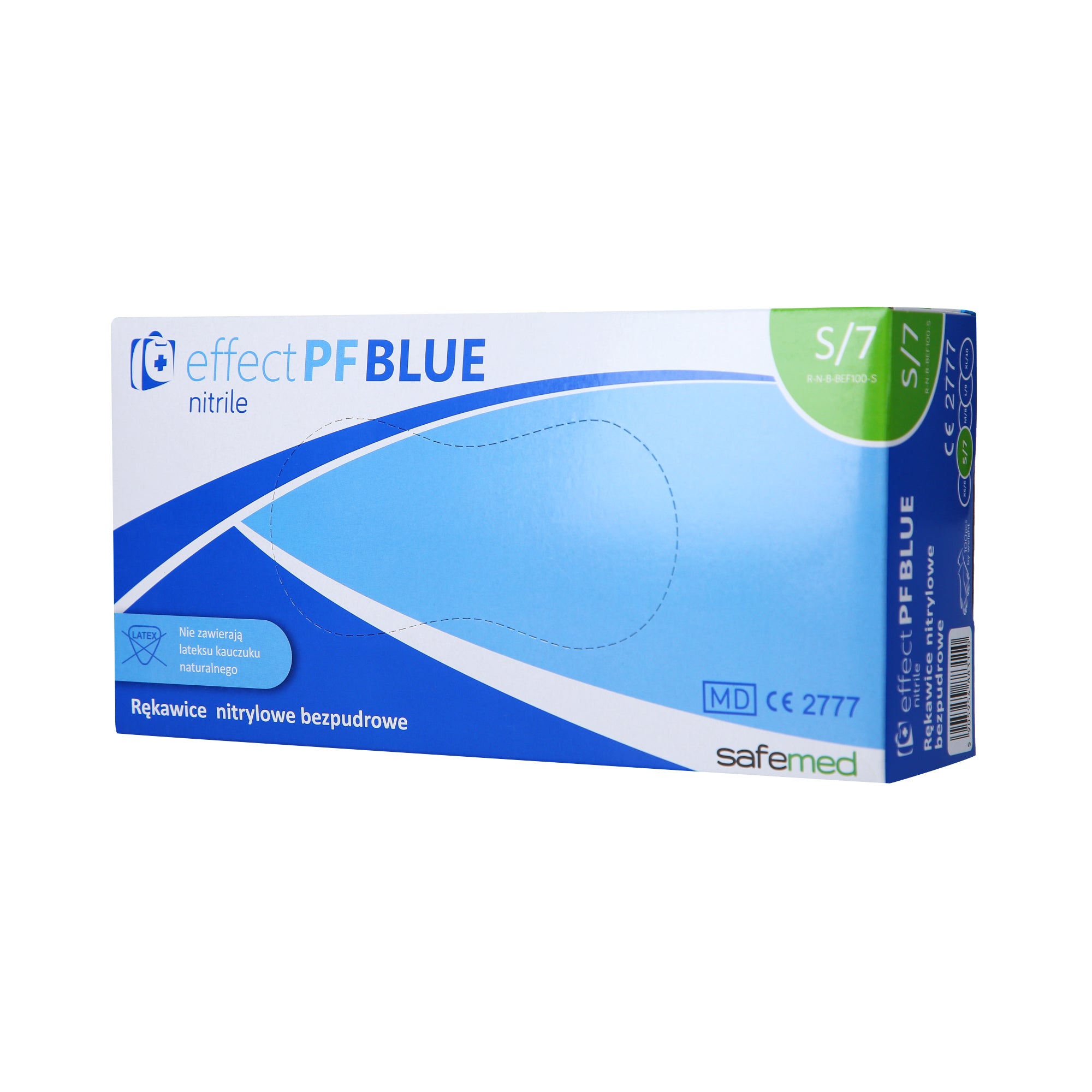 SAFEMED EFFECT PF Guanti monouso in nitrile senza polvere Blu S 100 pz.