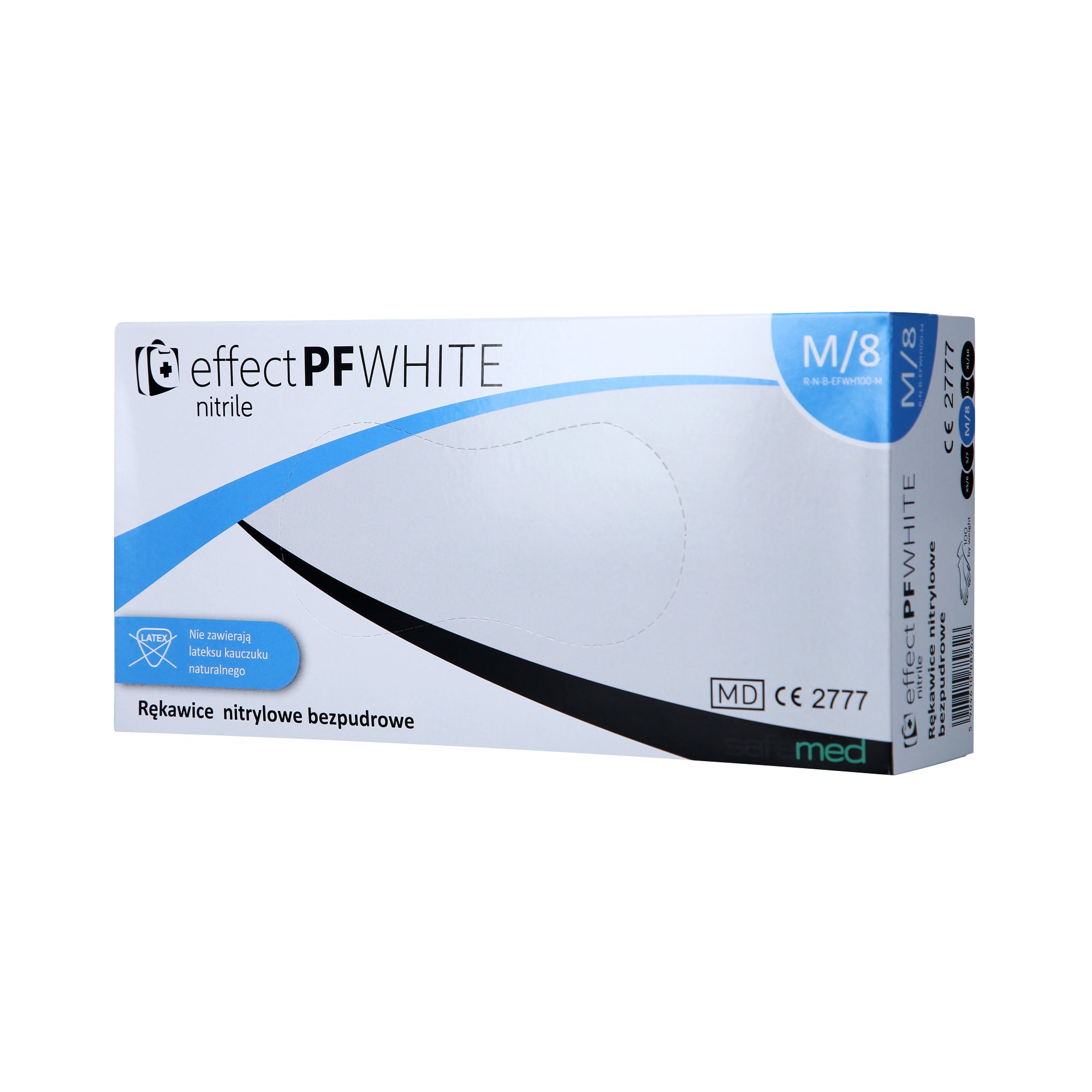 SAFEMED EFFECT PF Guanti monouso in nitrile, senza polvere Bianco M 100 pz.