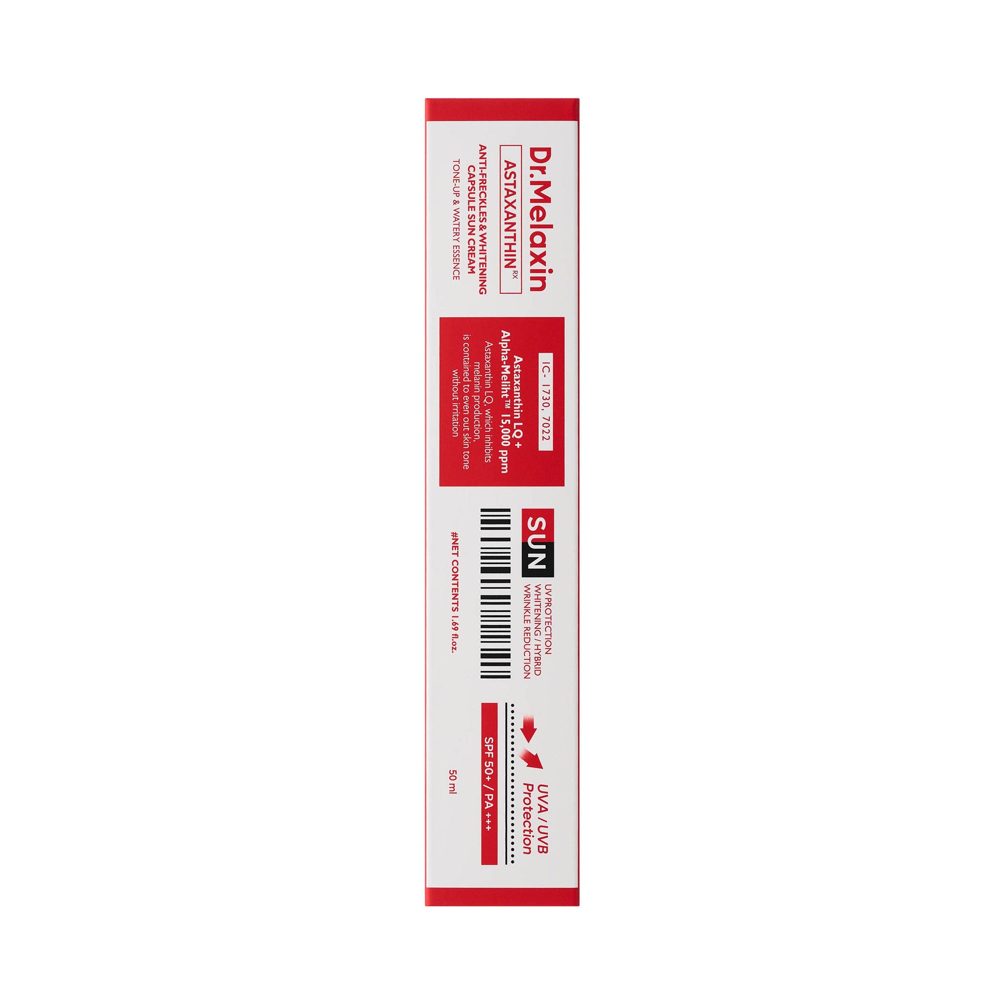 DR.MELAXIN Astaxanthin Anti-Freckles & Whitening Capsule Sunscreen SPF50+ / PA+++ - Tónovací krém s filtrem proti zabarvení 50 ml #2