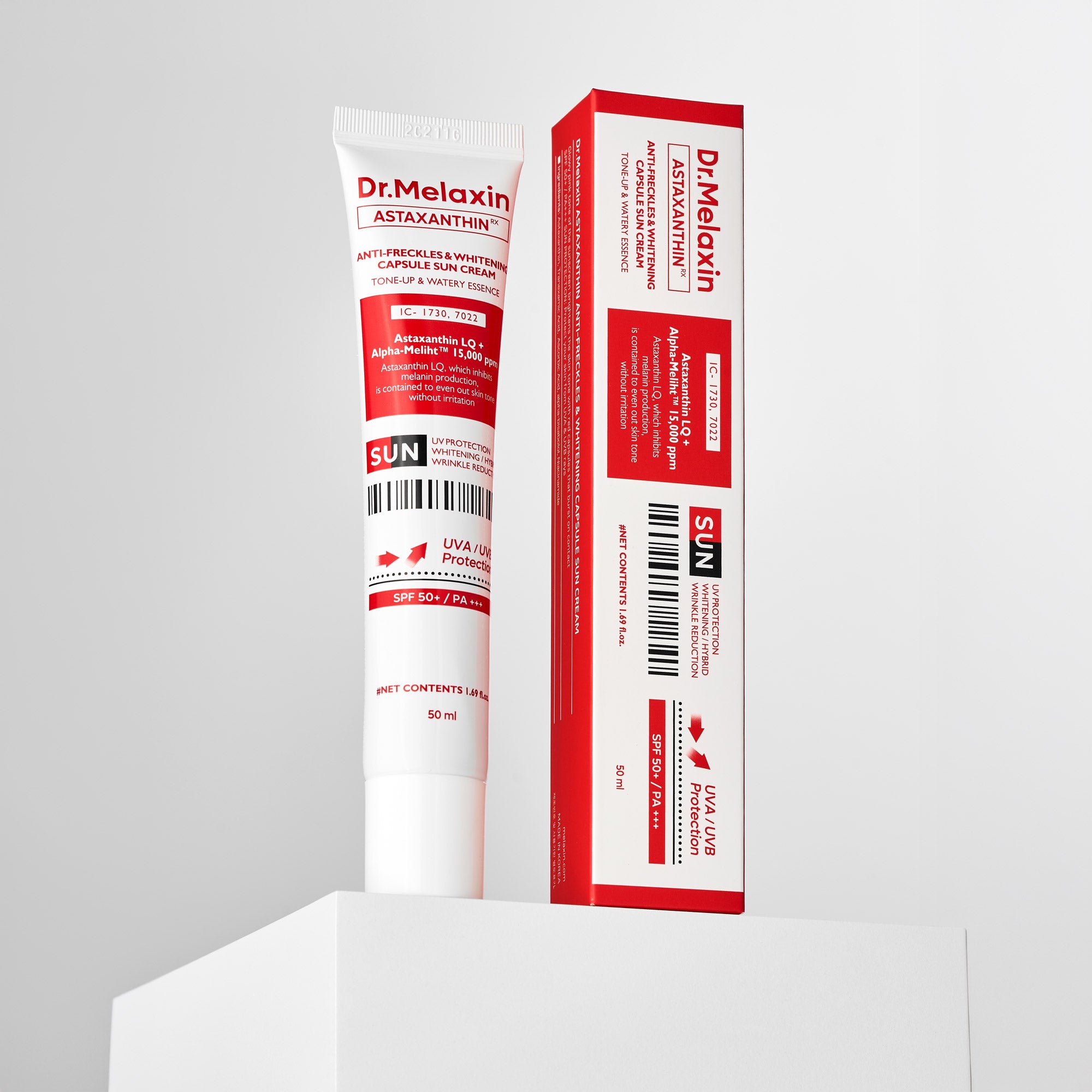DR.MELAXIN Astaxanthin Anti-Freckles & Whitening Capsule Sunscreen SPF50+ / PA+++ - Tónovací krém s filtrem proti zabarvení 50 ml #3
