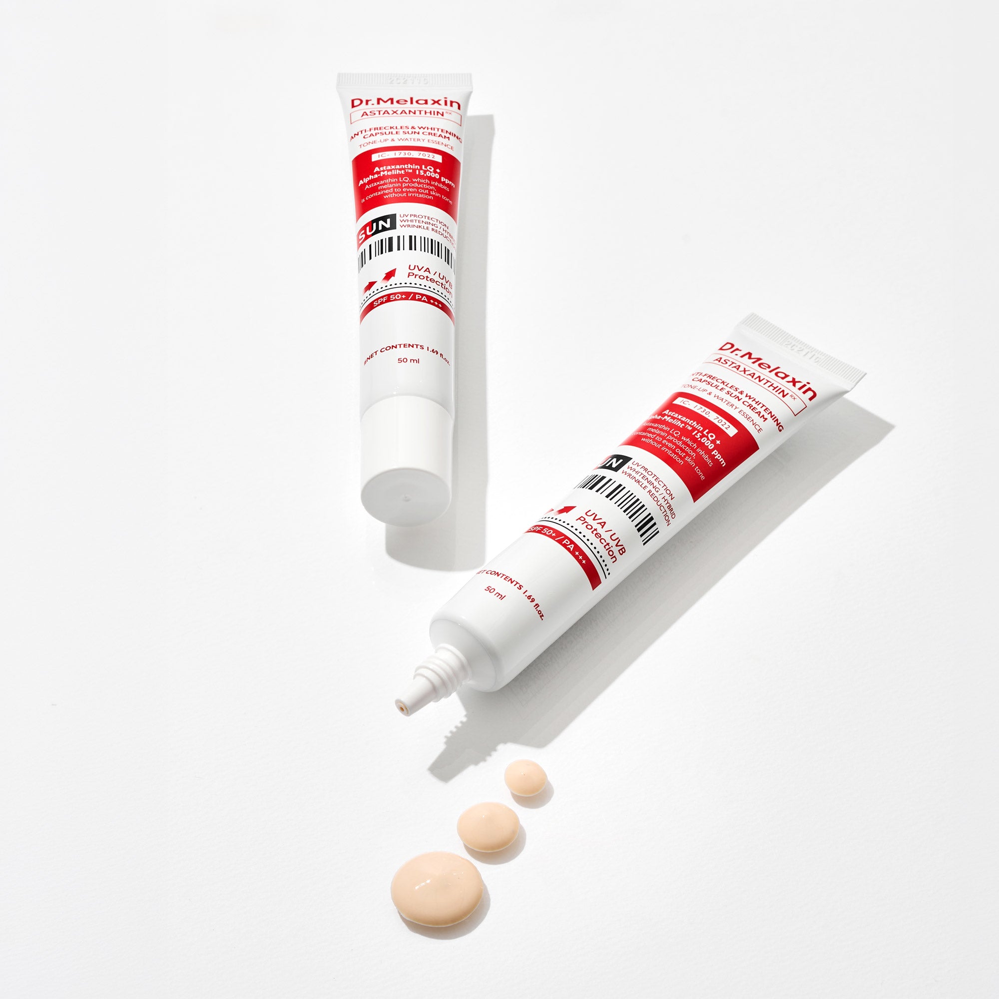 DR.MELAXIN Astaxanthin Anti-Freckles & Whitening Capsule Sunscreen SPF50+ / PA+++ - Tónovací krém s filtrem proti zabarvení 50 ml #5
