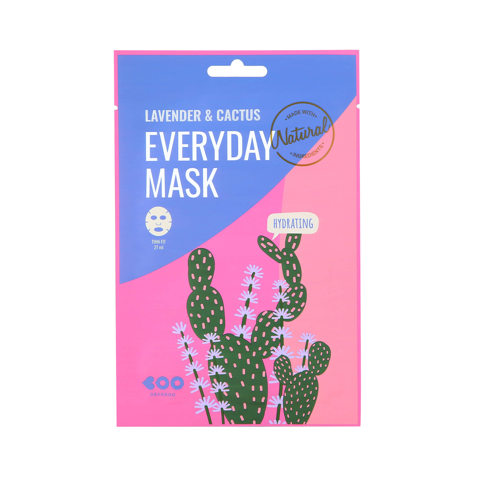 DEARBOO EVERYDAY LAVENDER&CACTUS Hydratační plátýnková maska 27 ml