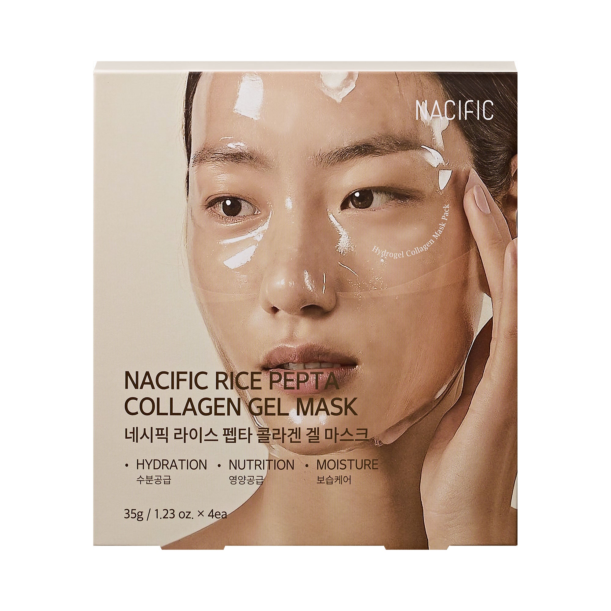 NACIFIC RICE PEPTA Collagen Gel Mask – hydrożelowa maska kolagenowa z ryżem i peptydami 35 g