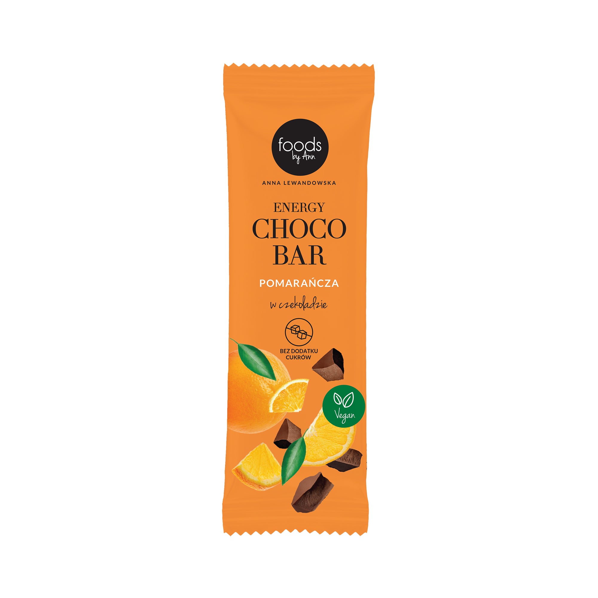 FOODS BY ANN Energetická tyčinka v čokoládě, pomeranč 35 g