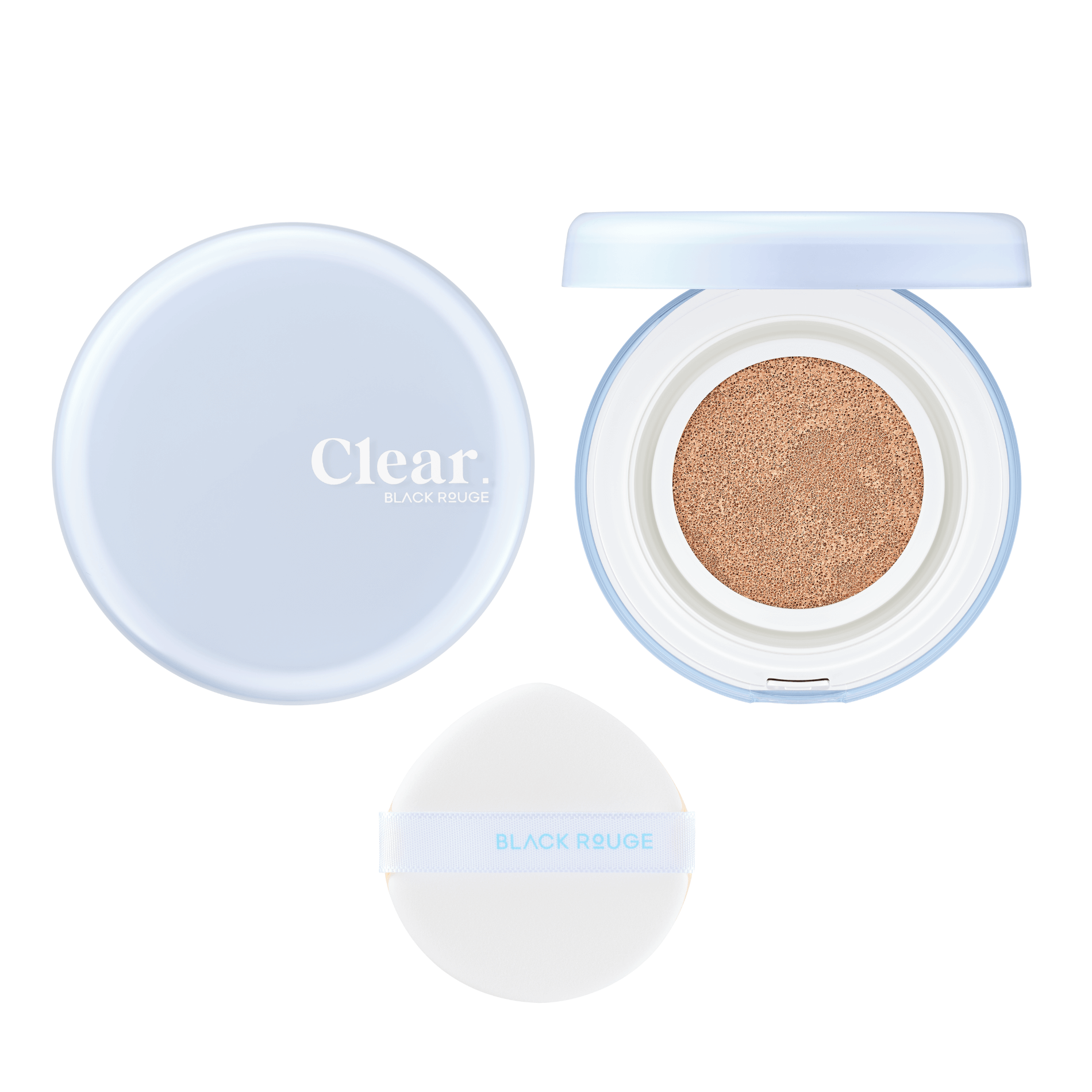 BLACK ROUGE Thin Layer Clear Cushion Wegański podkład o transparentnym glow i lekkim kryciu SPF 50+ PA++++ 14 g #2