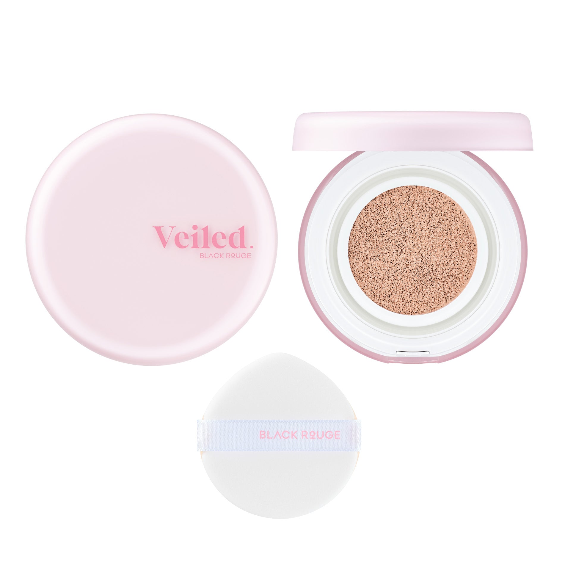 BLACK ROUGE Thin Layer Clear Cushion Vegan make-up s efektem jemného zaostření a přirozeným polomatným SPF 50+ PA++++ 14 g #3