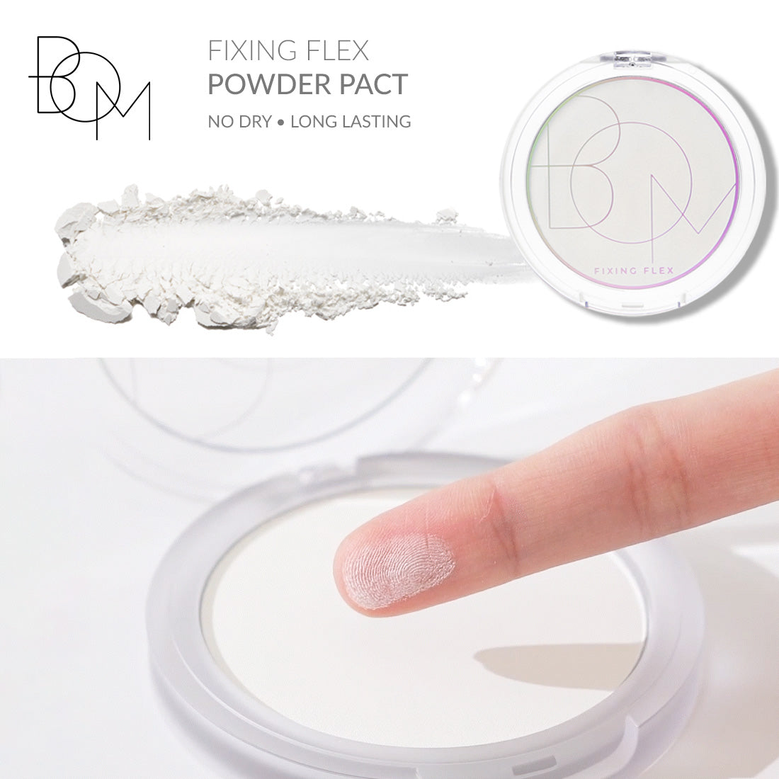 B.O.M FIXING FLEX POWDER PACT Ultralehký fixační pudr na obličej 7,5 g #2