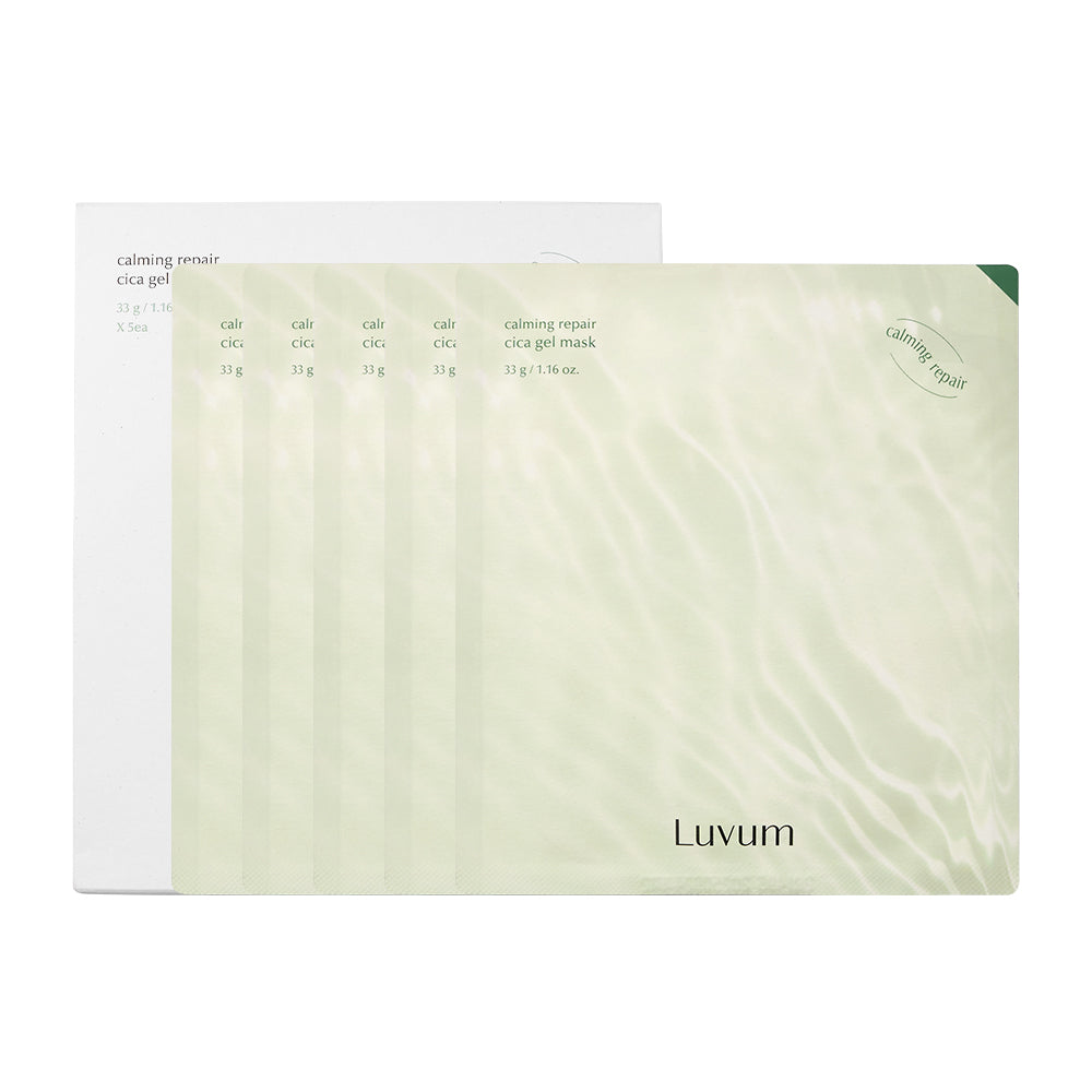 LUVUM CALMING REPAIR CICA Hydrożelowa maseczka w płachcie z ekstraktem z młodej wąkroty azjatyckiej 5 szt. #3