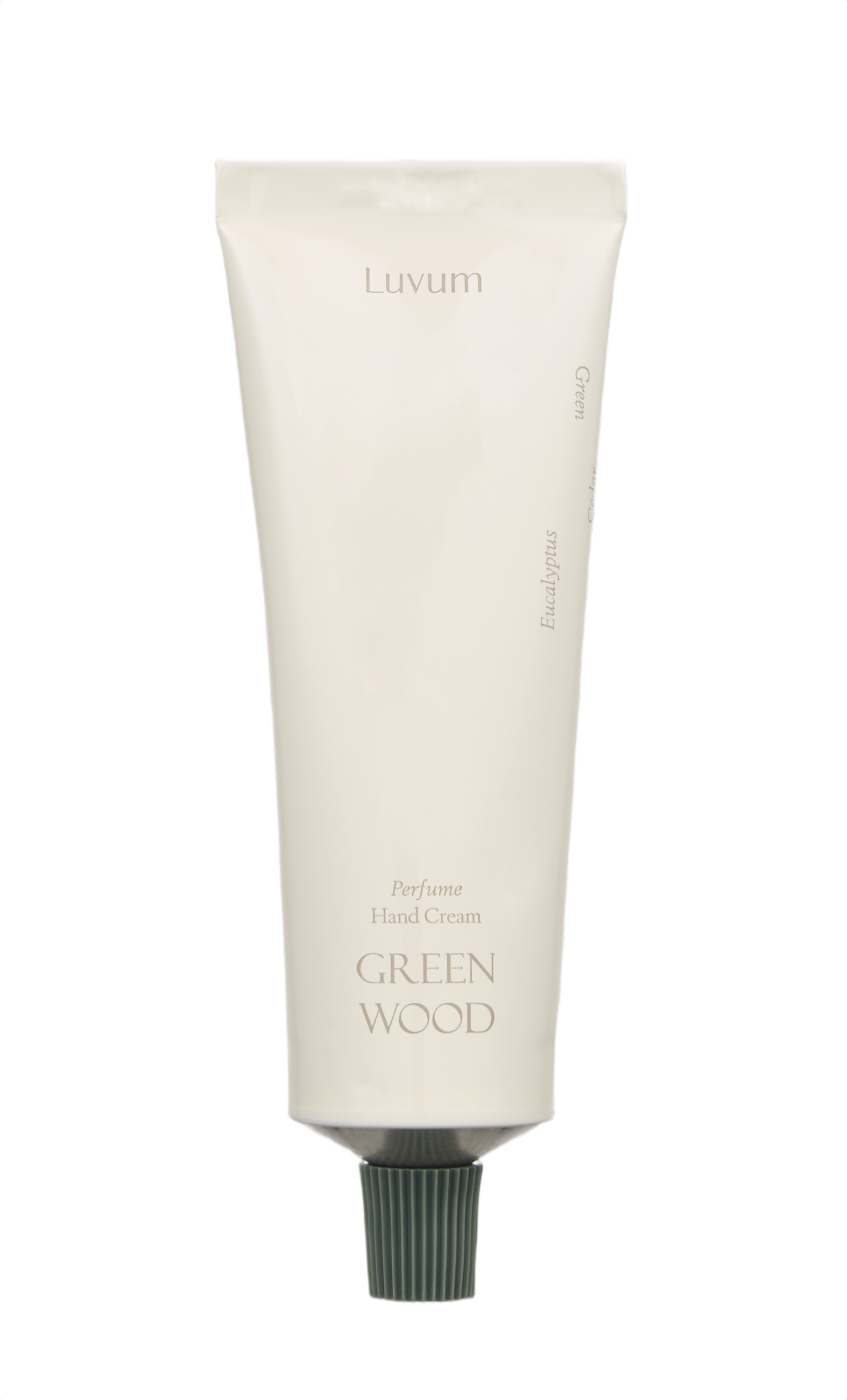 LUVUM PERFUME HANDCREAM GREEN WOOD Lekki, nawilżający krem do rąk o relaksującym zapachu eukaliptusa i drzewa cedrowego 50 ml