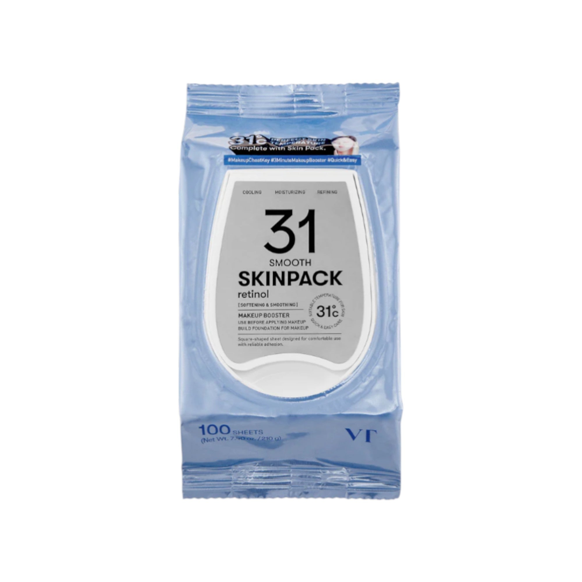 VT COSMETICS SKIN MASK PACK  SMOOTH Set di dischetti viso lenitivi con effetto levigante, 100 pz.