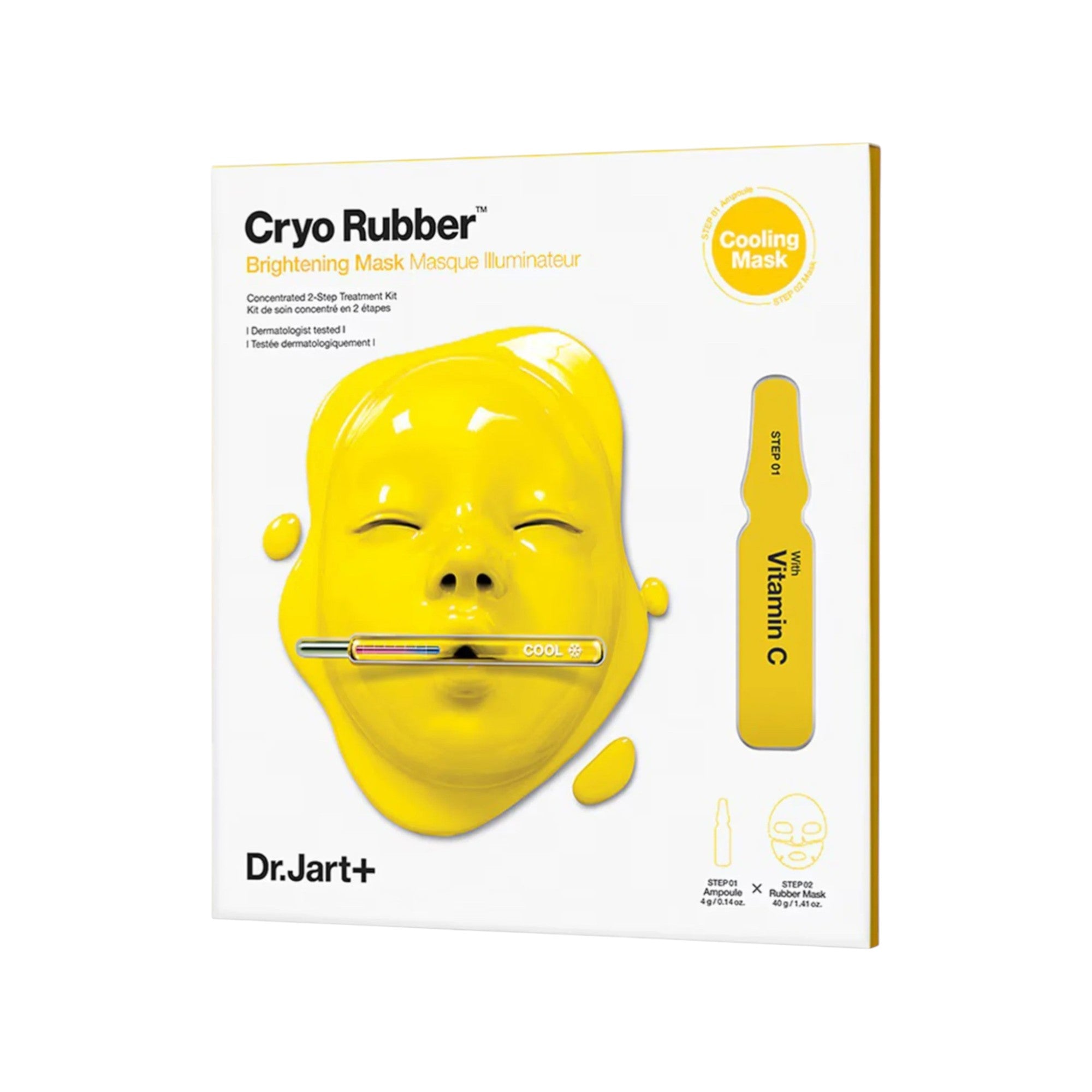 DR. JART+ CRYO RUBBER™ BRIGHTENING VITAMIN C Maska hydrożelowa o intensywnym działaniu z efektem rozświetlającym 4 g + 40 g
