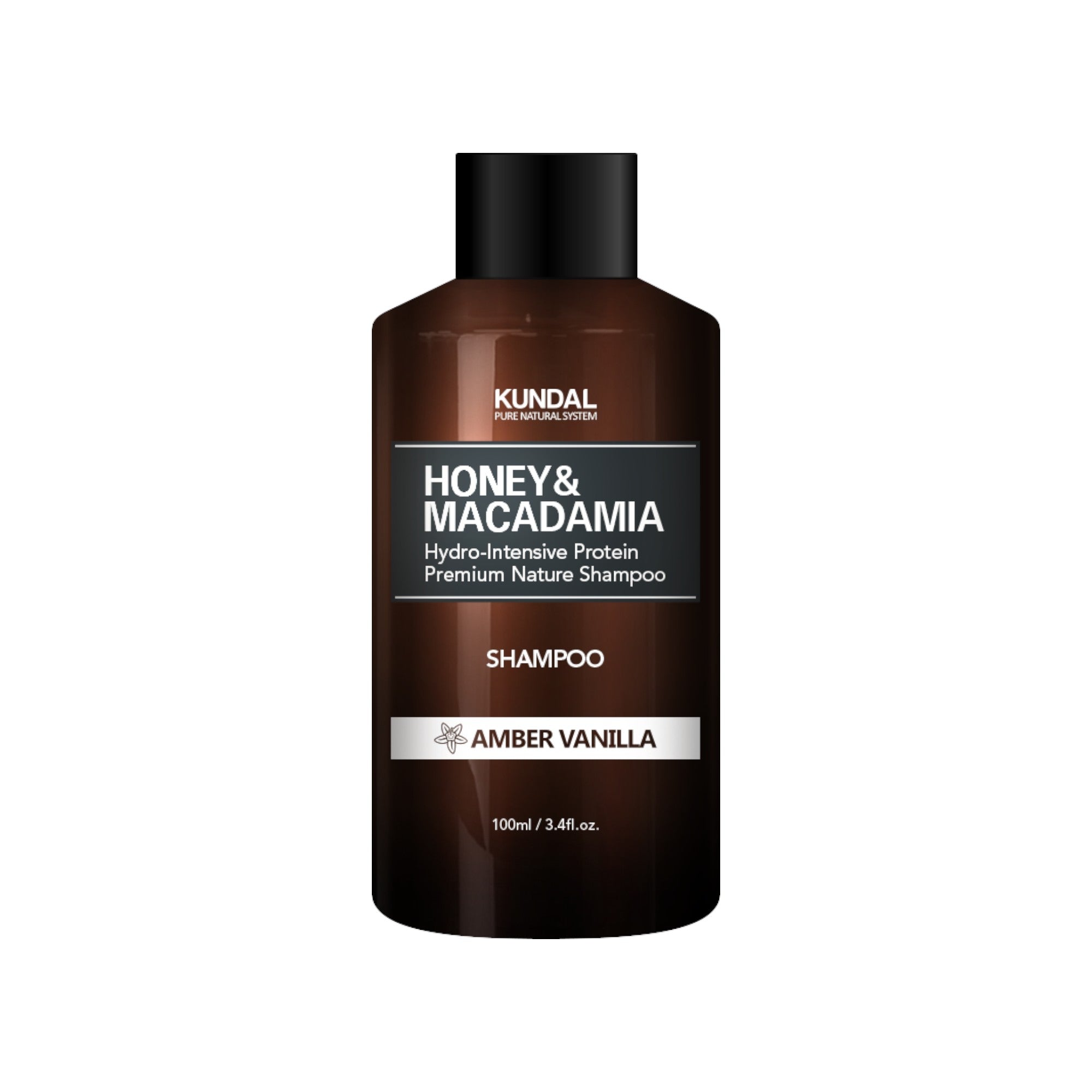 KUNDAL HONEY & MACADAMIA Odżywiający szampon do włosów, Amber Vanilla 100 ml