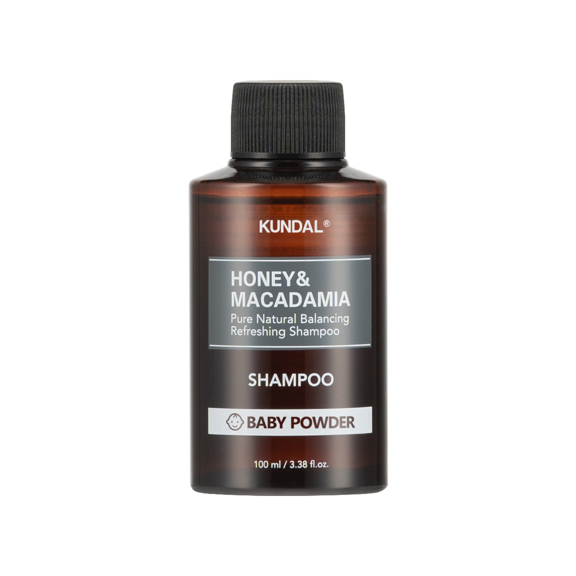 KUNDAL HONEY & MACADAMIA Osvěžující šampon na vlasy, Baby Powder 100 ml