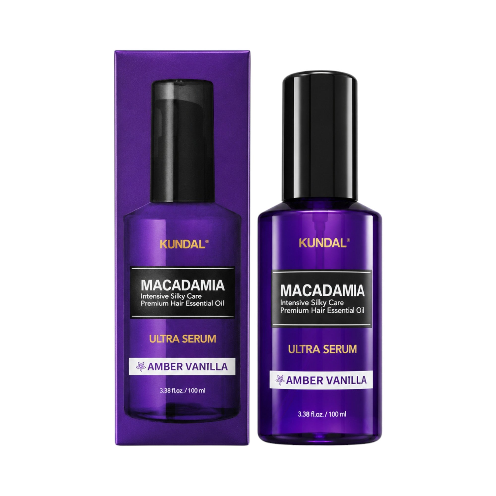 KUNDAL MACADAMIA ULTRA HAIR SERUM Intensywnie regenerujące serum do włosów Amber Vanilla 100 ml