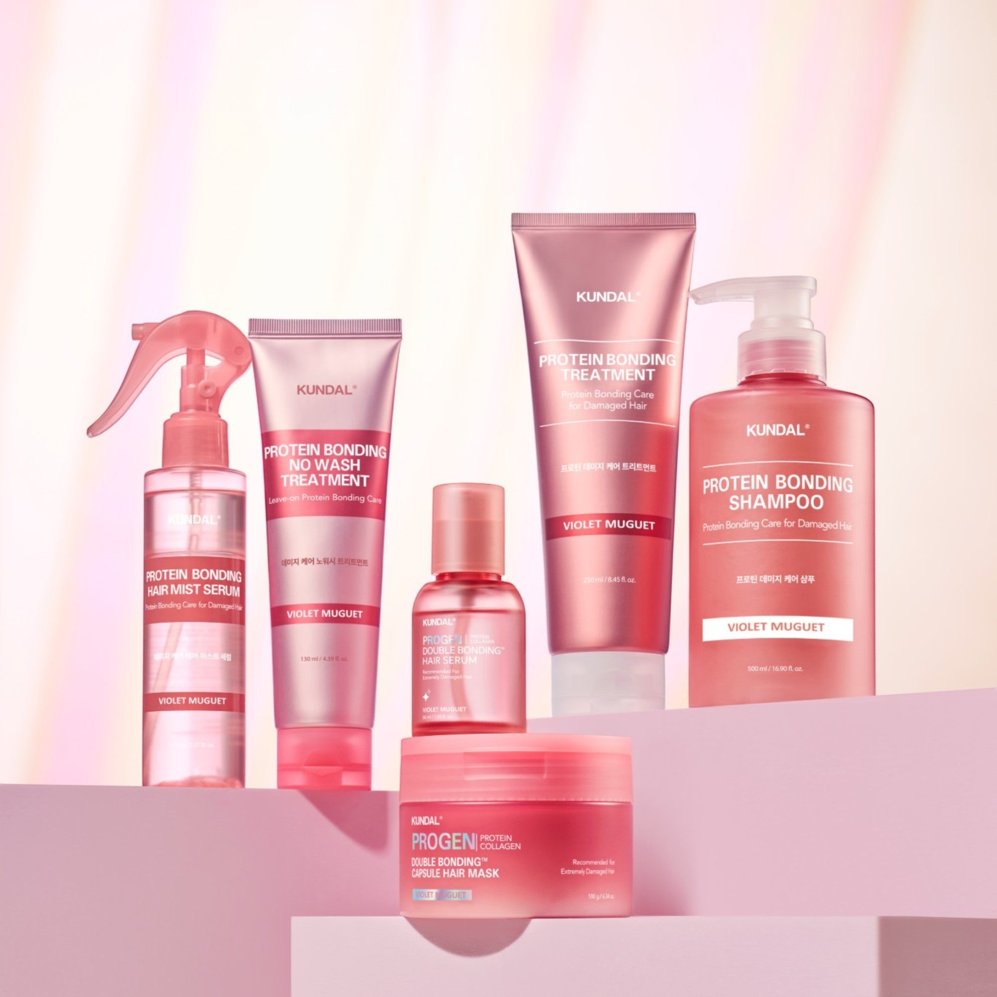 KUNDAL PROGEN DOUBLE BONDING CAPSULE Intenzivně regenerační maska, která obnovuje vlasové vazby Violet Muguet 180 g #5