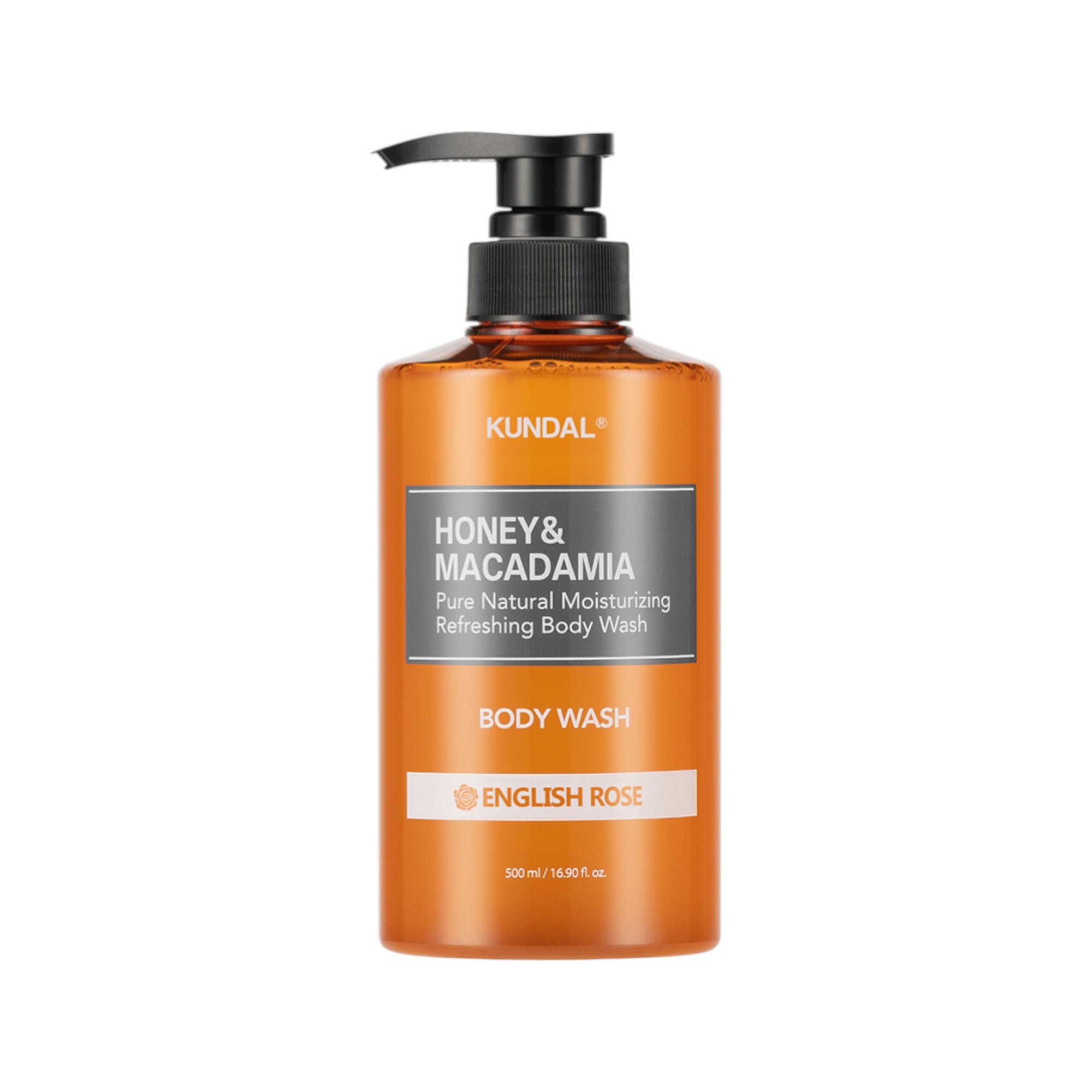 KUNDAL MED & MAKADAMIA Osvěžující tělový gel Anglická růže 500 ml