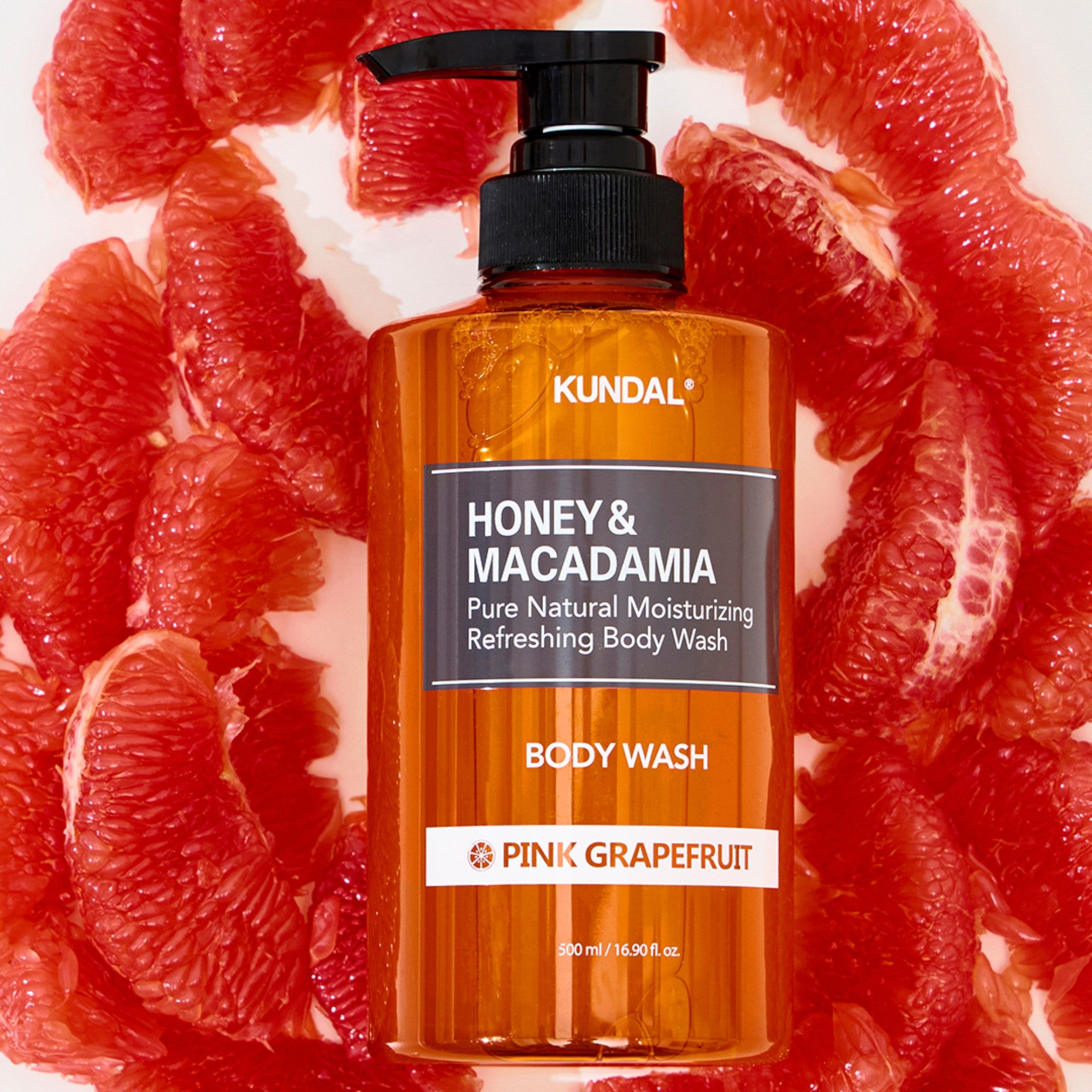 KUNDAL HONEY & MACADAMIA Odświeżający żel do mycia ciała Grapefruit 500 ml #4