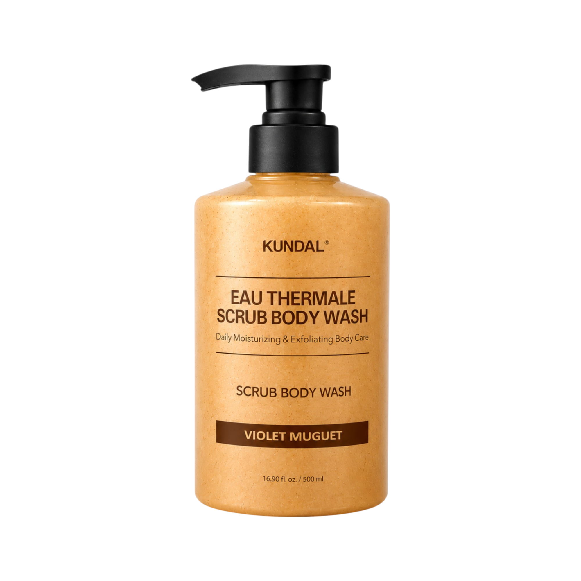 KUNDAL EAU THERMALE SCRUB BODY WASH Peelingový sprchový gel Violet Muguet 500 ml