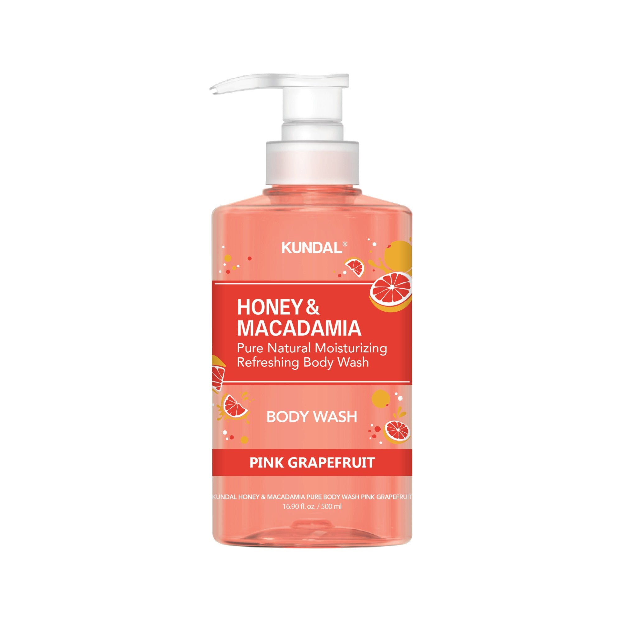 KUNDAL HONEY & MAKADAMIA RŮŽOVÝ GRAPEFRUIT EDITION Sada na mytí a péči o tělo 2 x 500 ml #2