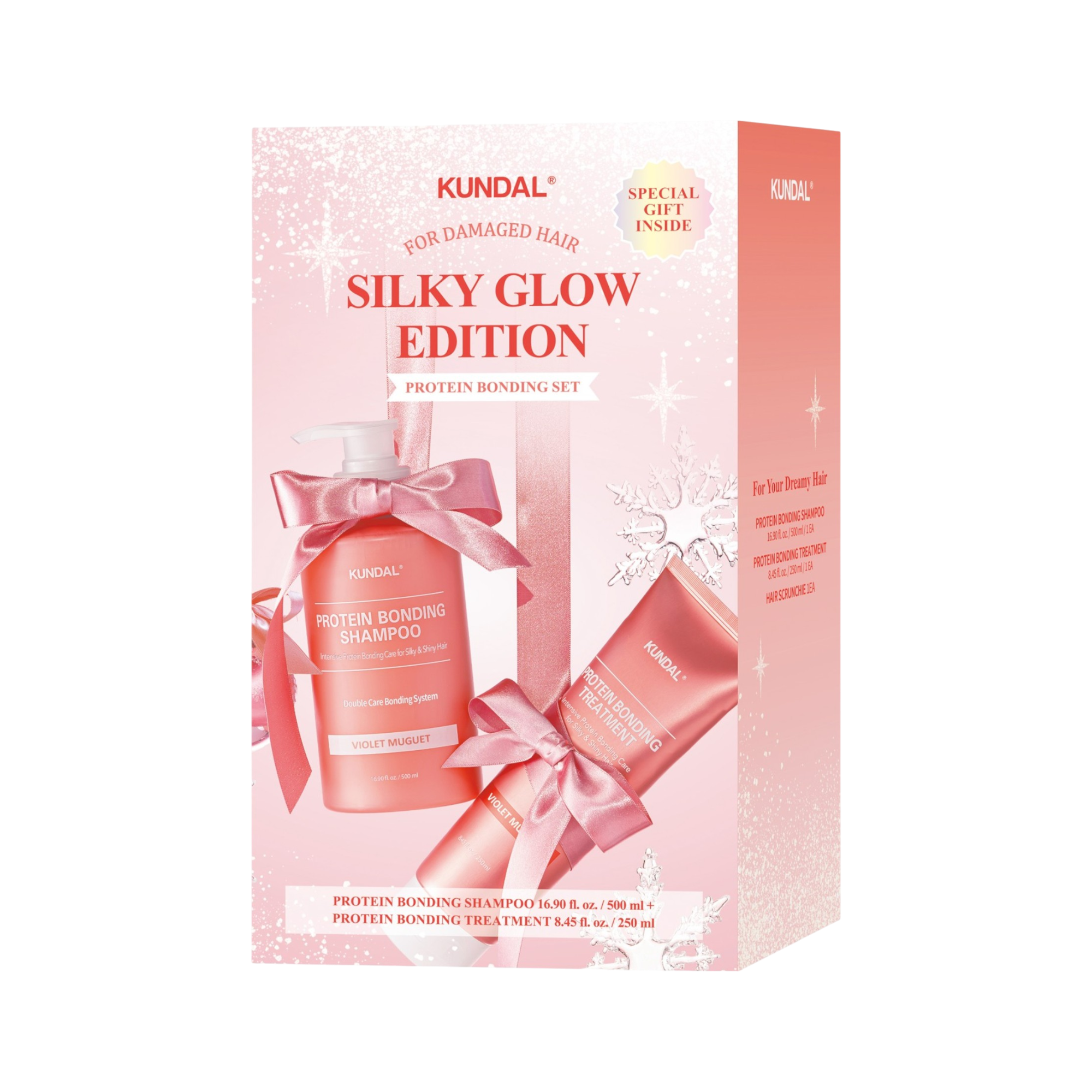 KUNDAL SILKU GLOW EDITION Intenzivně regenerační sada vlasové péče Violet Muguet 2 x 500 ml
