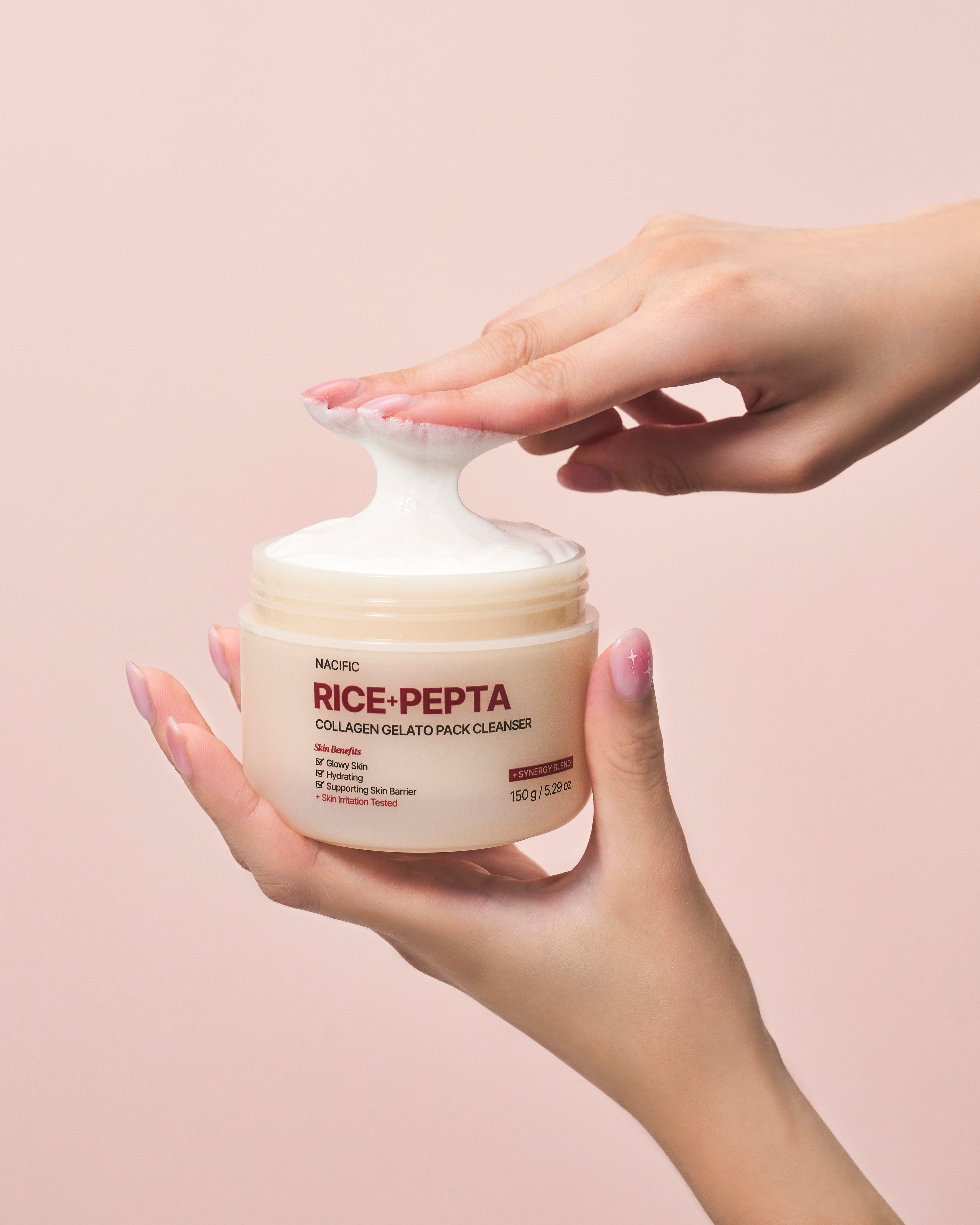 NACIFIC RICE+PEPTA COLLAGEN GELATO PACK CLEANSER Čisticí maska a čisticí gel na obličej 2v1, 150 g #3