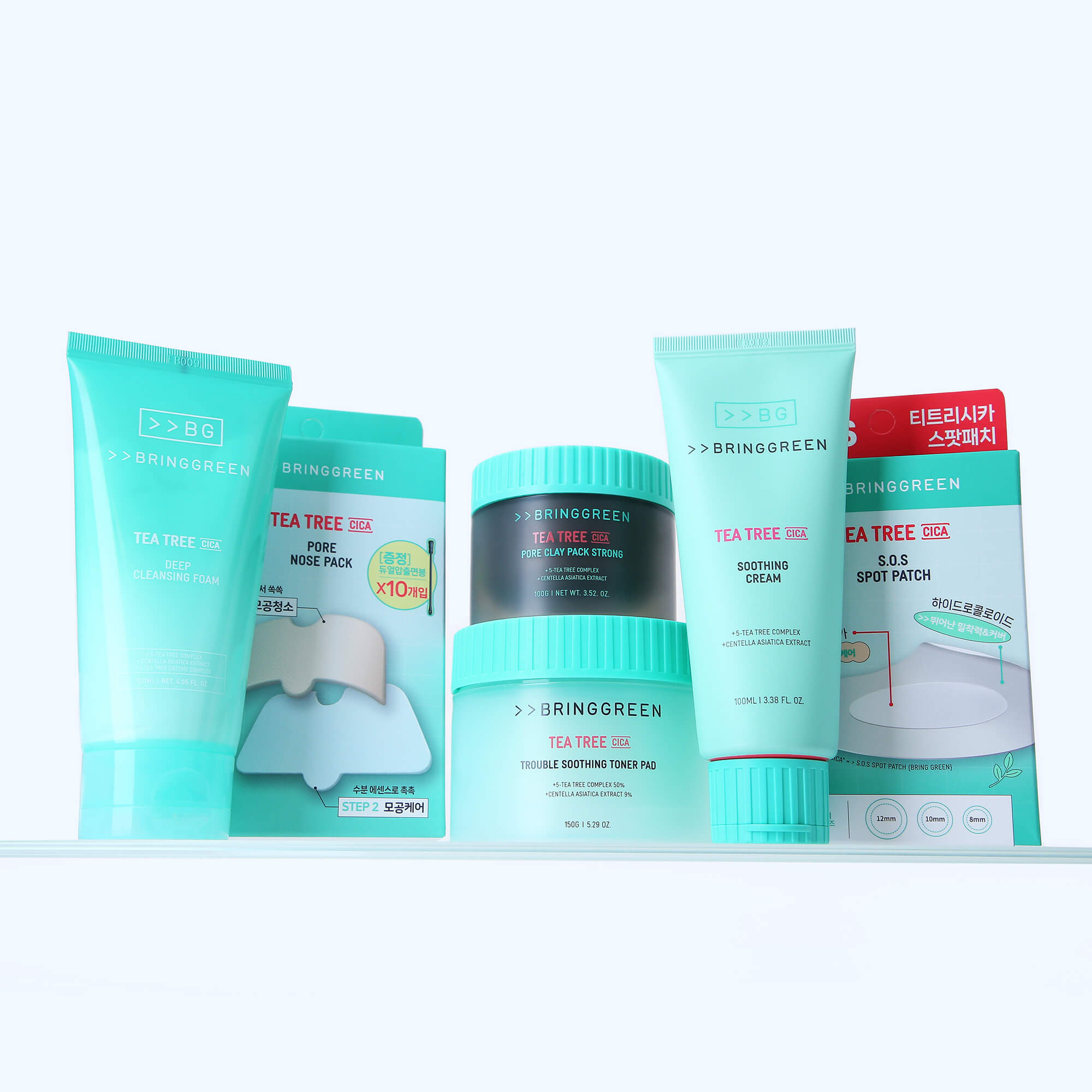 BRINGGREEN Tea Tree Cica Trouble Soothing Toner Pad – Zklidňující tonizační tampony s tea tree a cica, 90 ks. #8