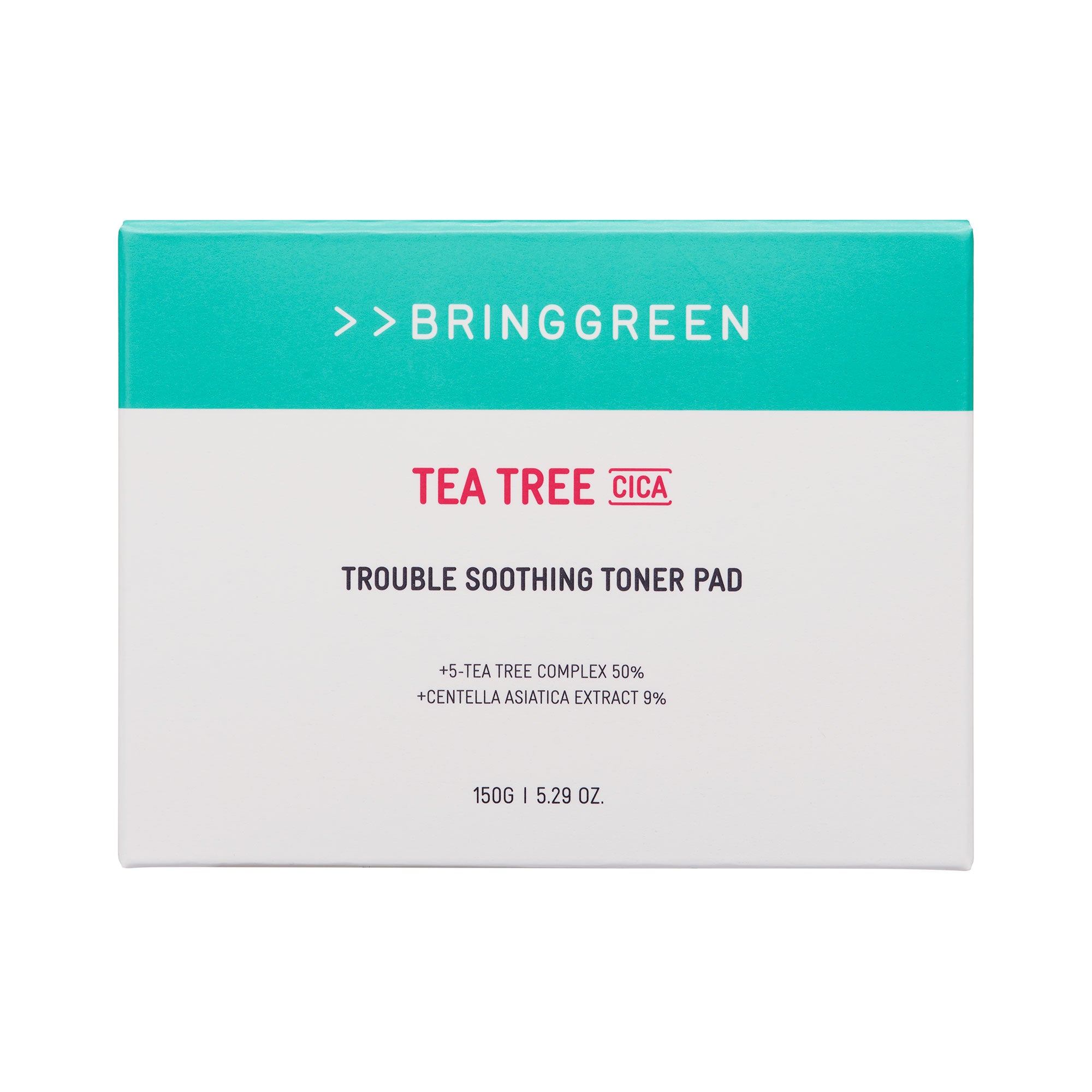 BRINGGREEN Tea Tree Cica Trouble Soothing Toner Pad – Zklidňující tonizační tampony s tea tree a cica, 90 ks. #3