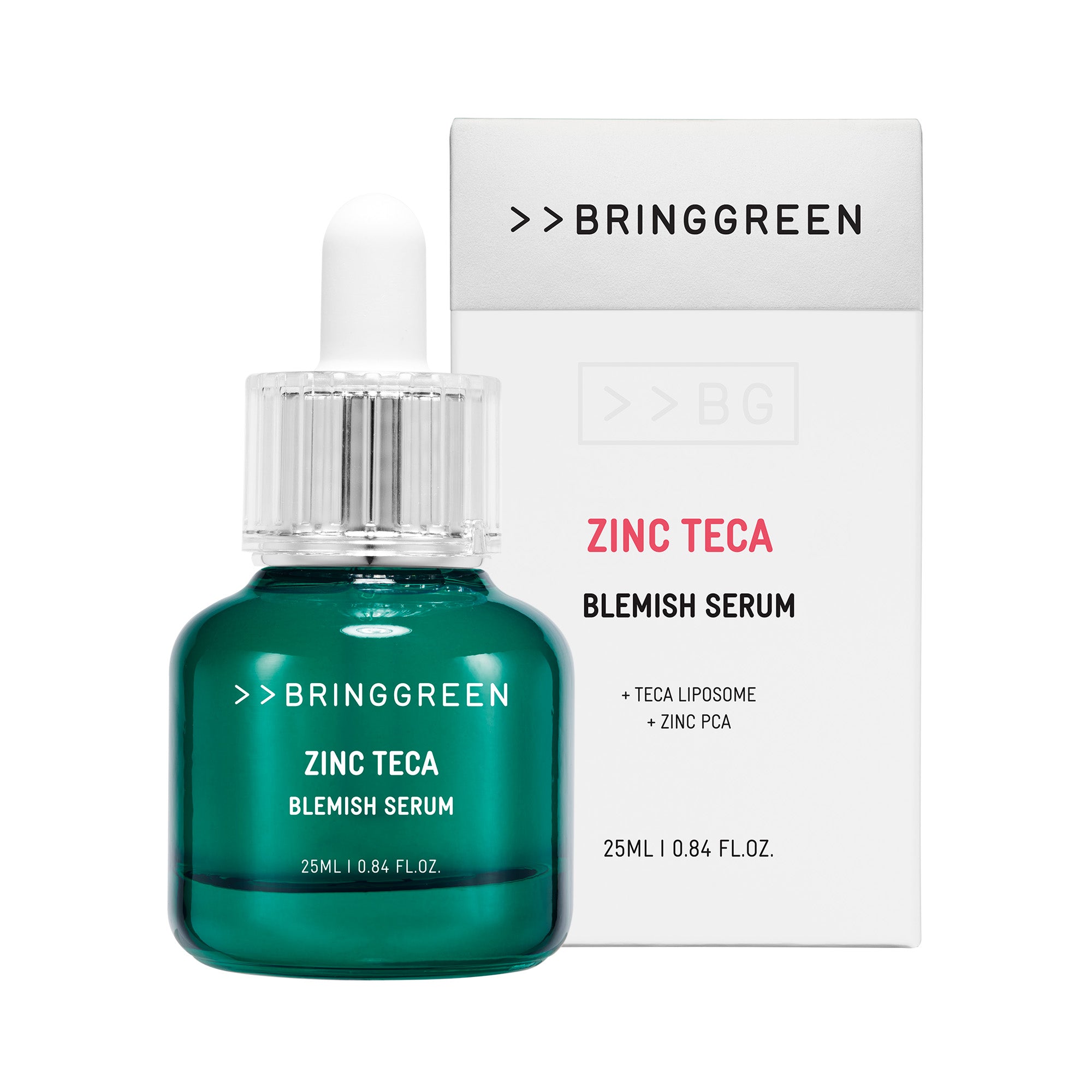 BRINGGREEN Zinc Teca Blemish Serum – Skoncentrowane serum do twarzy przeciw niedoskonałościom 25 ml