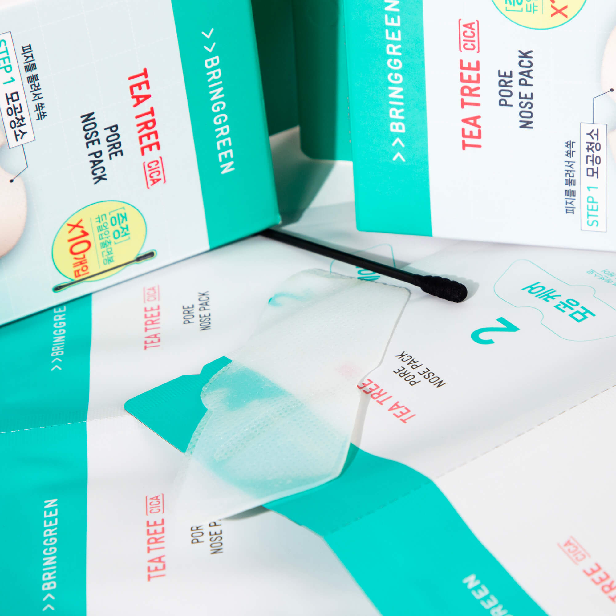 BRINGGREEN Tea Tree Cica Pore Nose Strip 5P – Plastry oczyszczające na nos z drzewem herbacianym i cica, 5 szt. #4