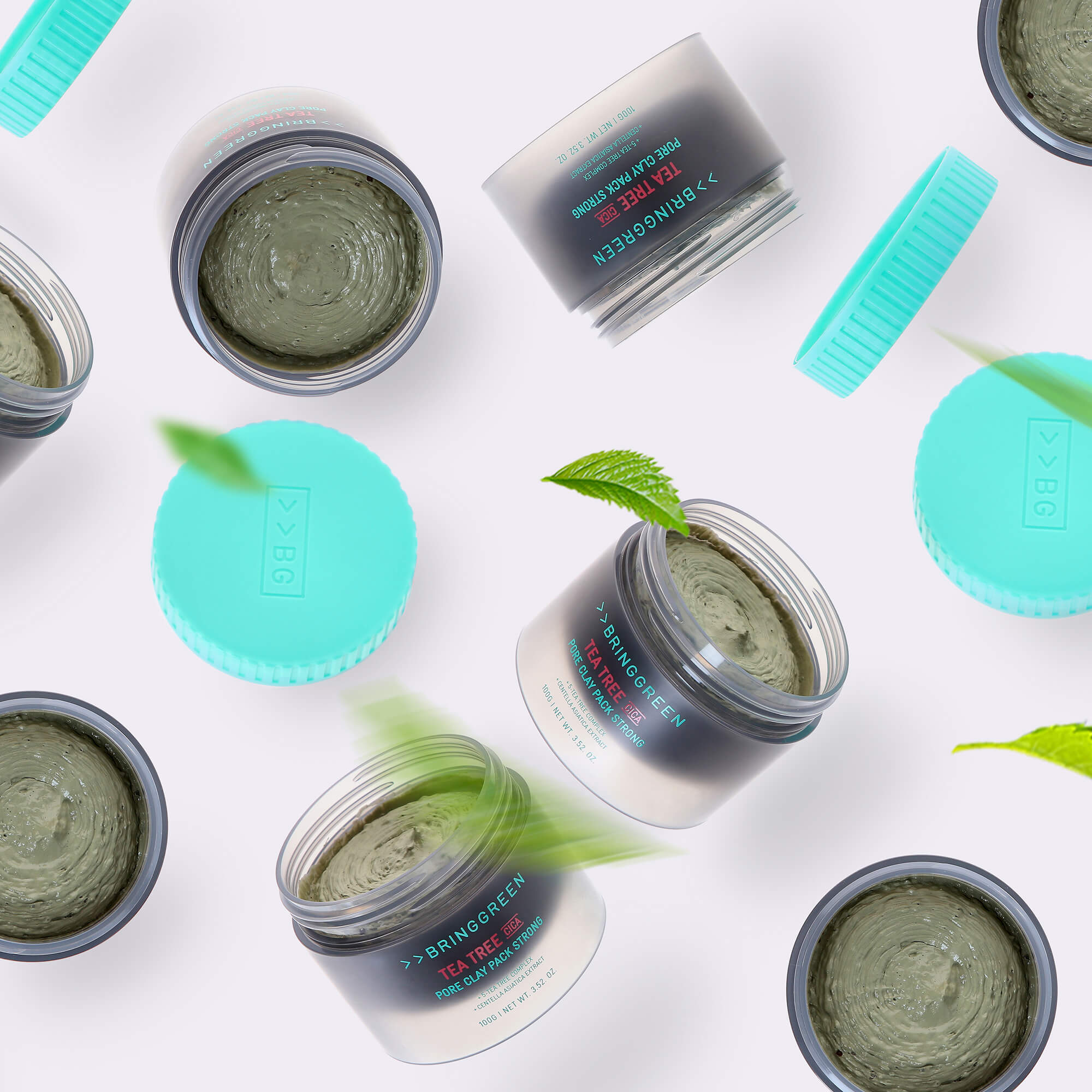 BRINGGREEN Tea Tree Cica Pore Clay Pack Strong – Intenzivně čistící jílová pleťová maska s tea tree a cica 100 g #7
