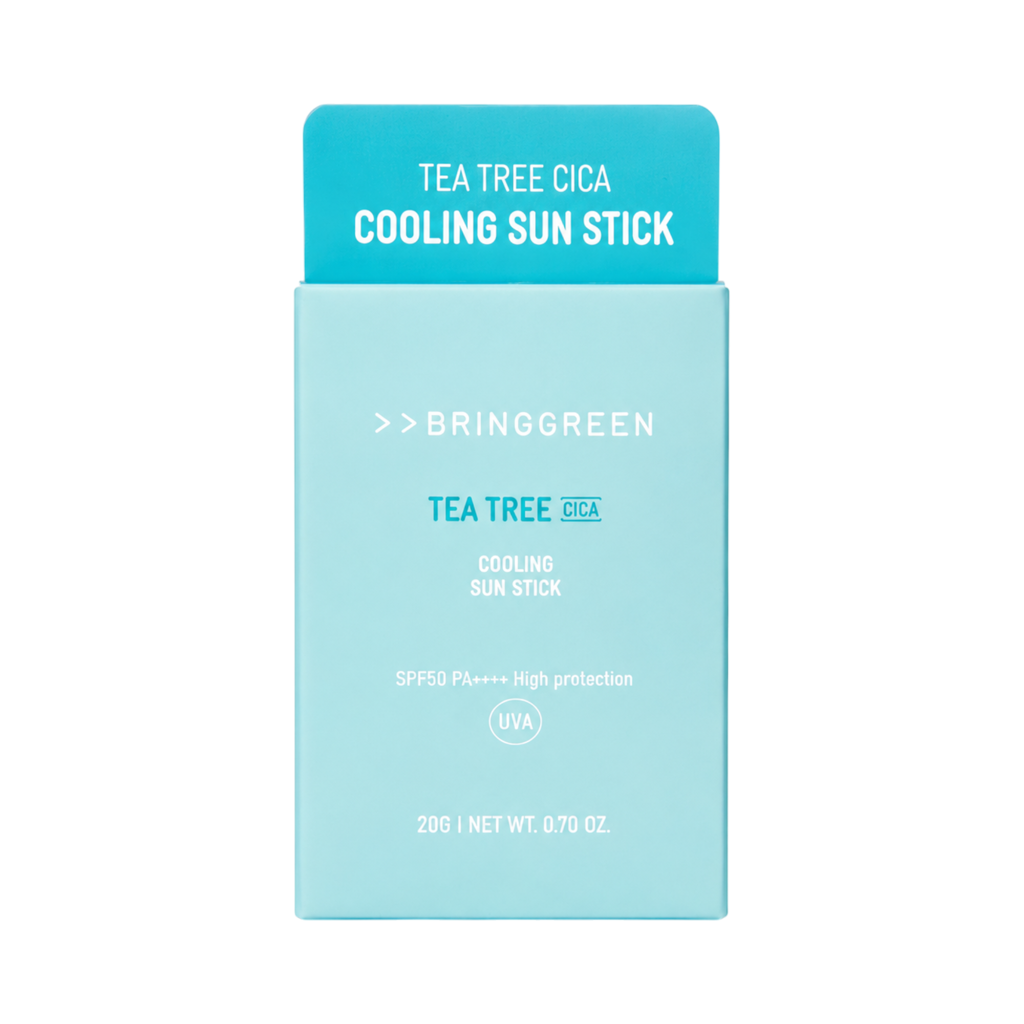 BRINGGREEN Tea Tree Cica Cooling Sun Stick SPF50+ PA++++ – Chladivá sluneční tyčinka, 20 g