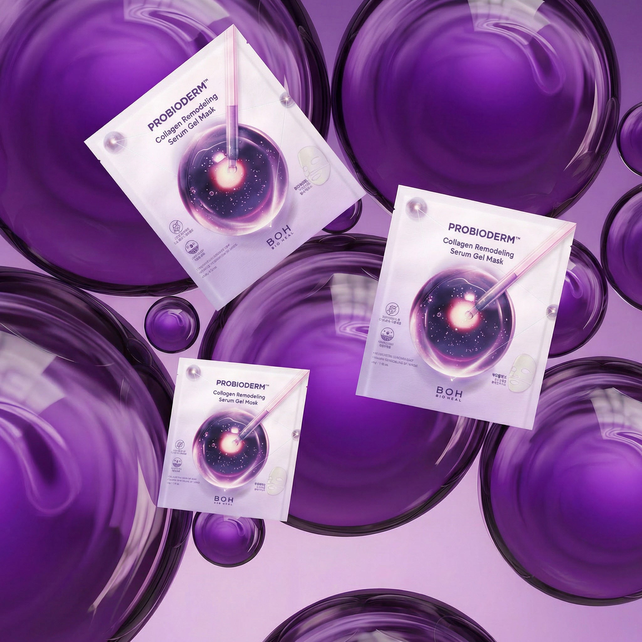 BOH BIO HEAL Probioderm™ Collagen Remodeling Serum Gel Mask – Ujędrniająca hydrożelowa maska kolagenowa 1 szt. #2