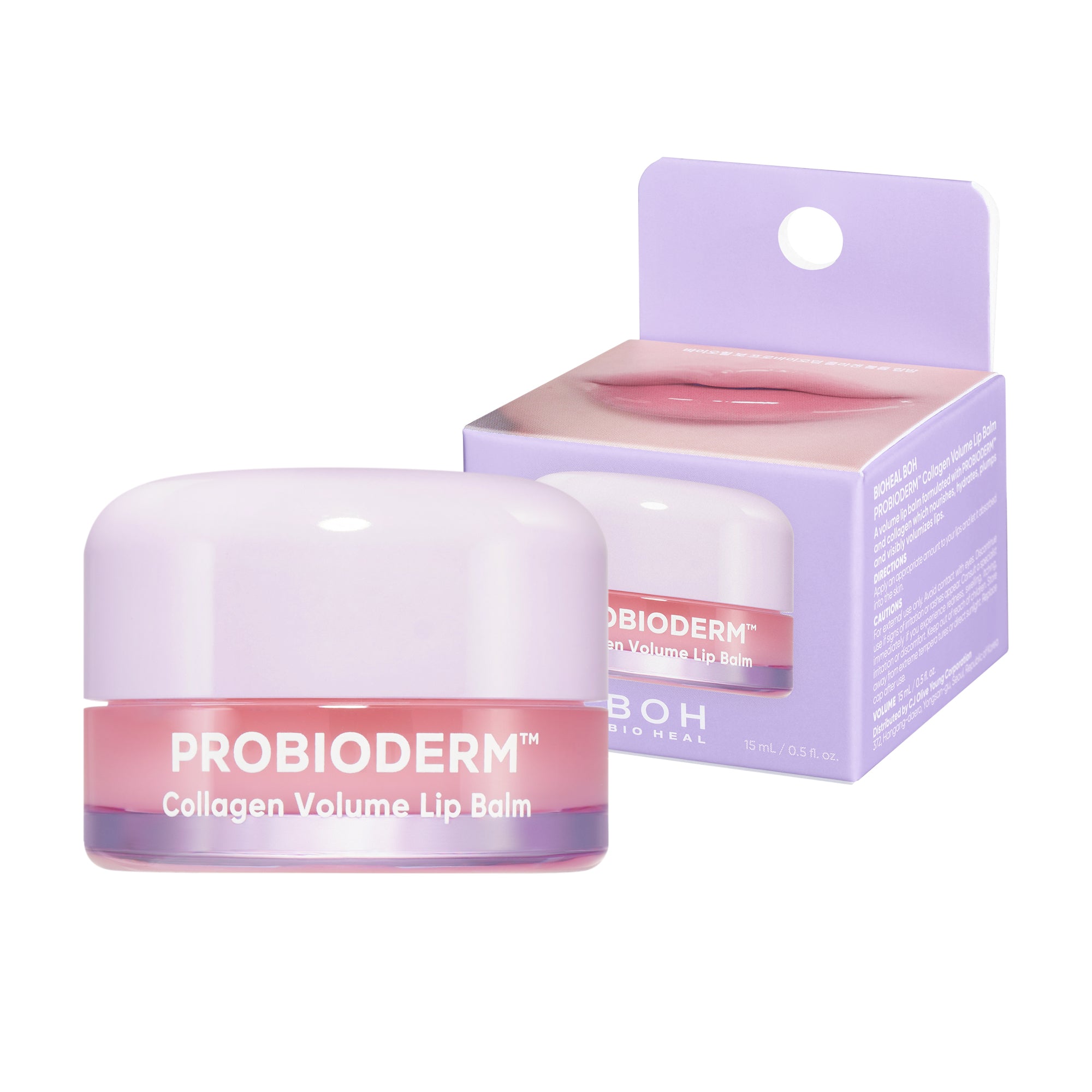 BOH BIO HEAL Probioderm™ Collagen Volume Lip Balm – Hydratační a zpevňující kolagenový balzám na rty 15 ml