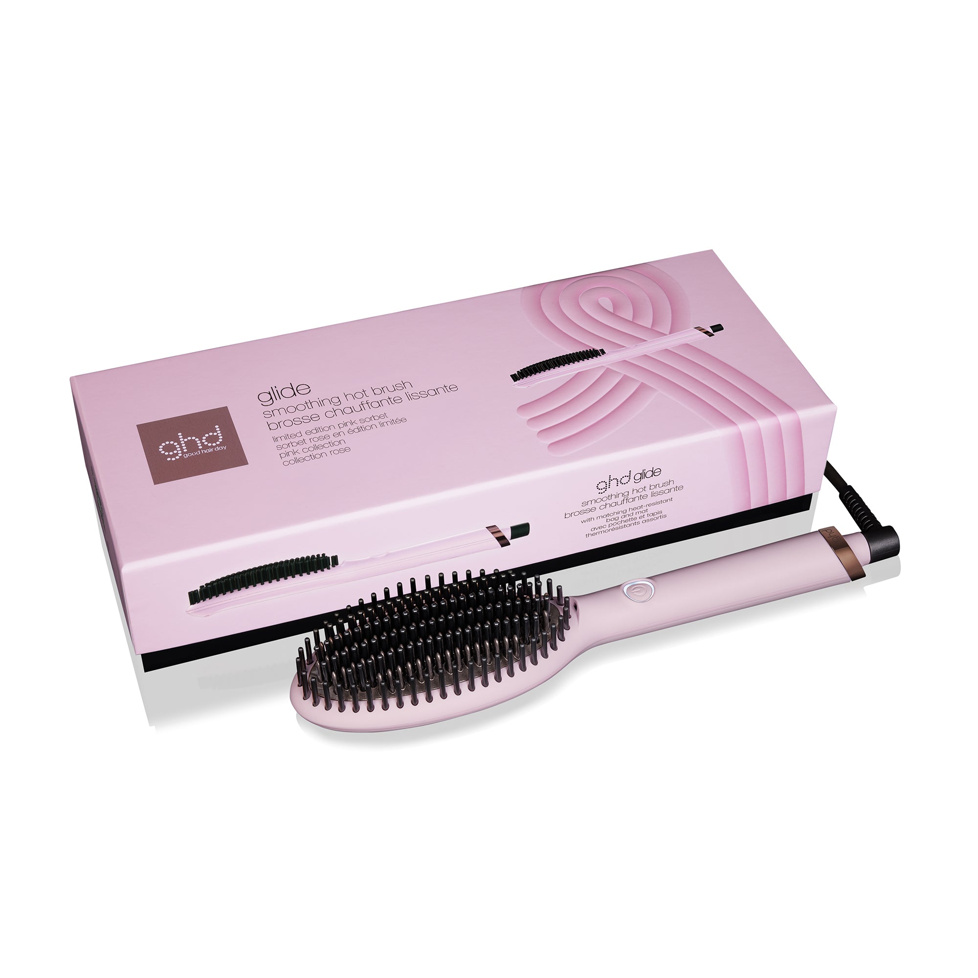 GHD GLIDE PINK Elektrický uhlazující kartáč na vlasy + pouzdro