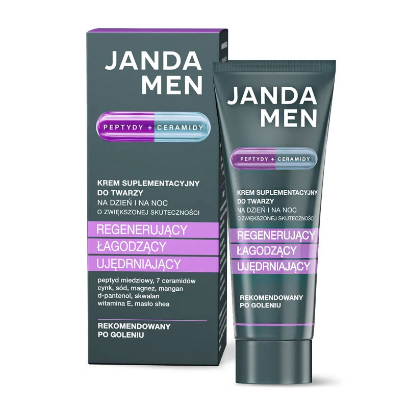JANDA MEN COMPLÉMENT Crème peptide-céramide pour hommes, jour et nuit, 50 ml
