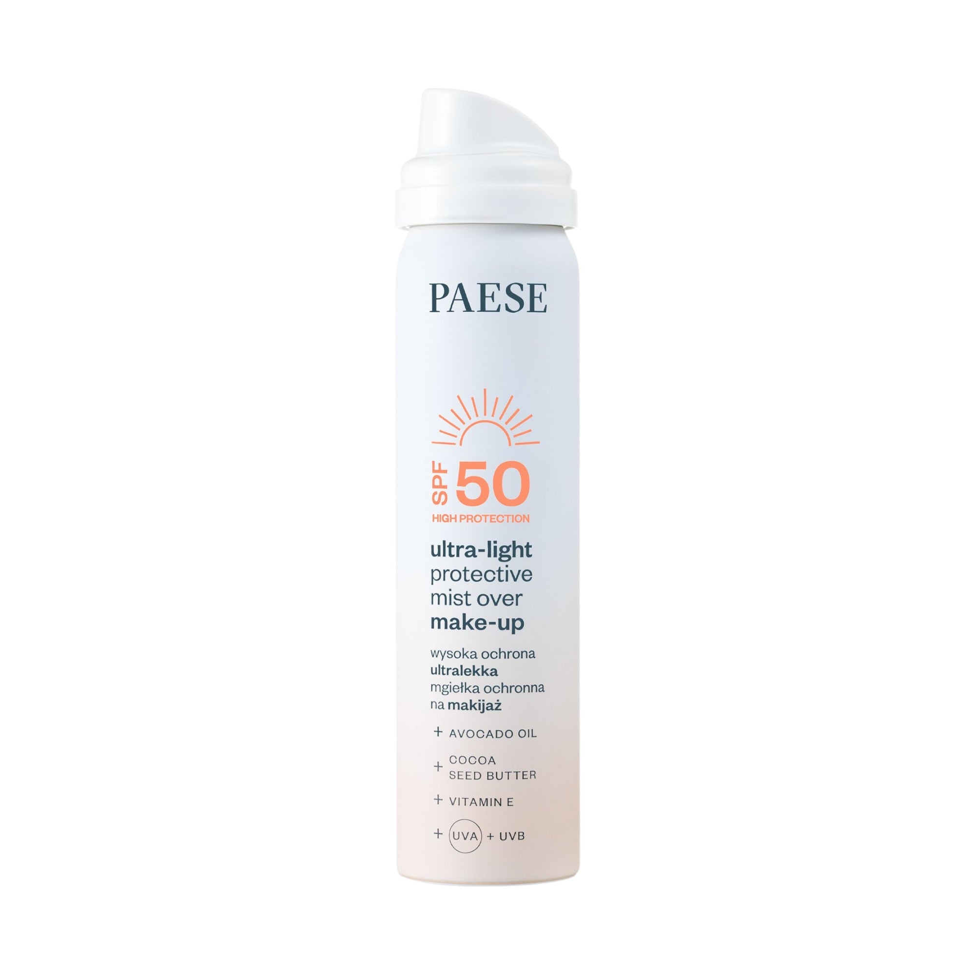 PAESE Ultralekka mgiełka ochronna na makijaż SPF50 75 ml