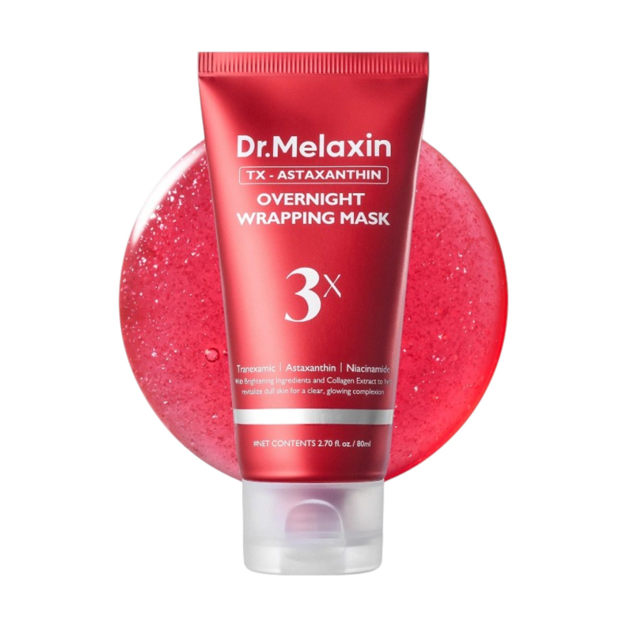 DR.MELAXIN TX-ASTAXANTHIN OVERNIGHT WRAPPING MASK Rozjasňující noční maska 80 ml