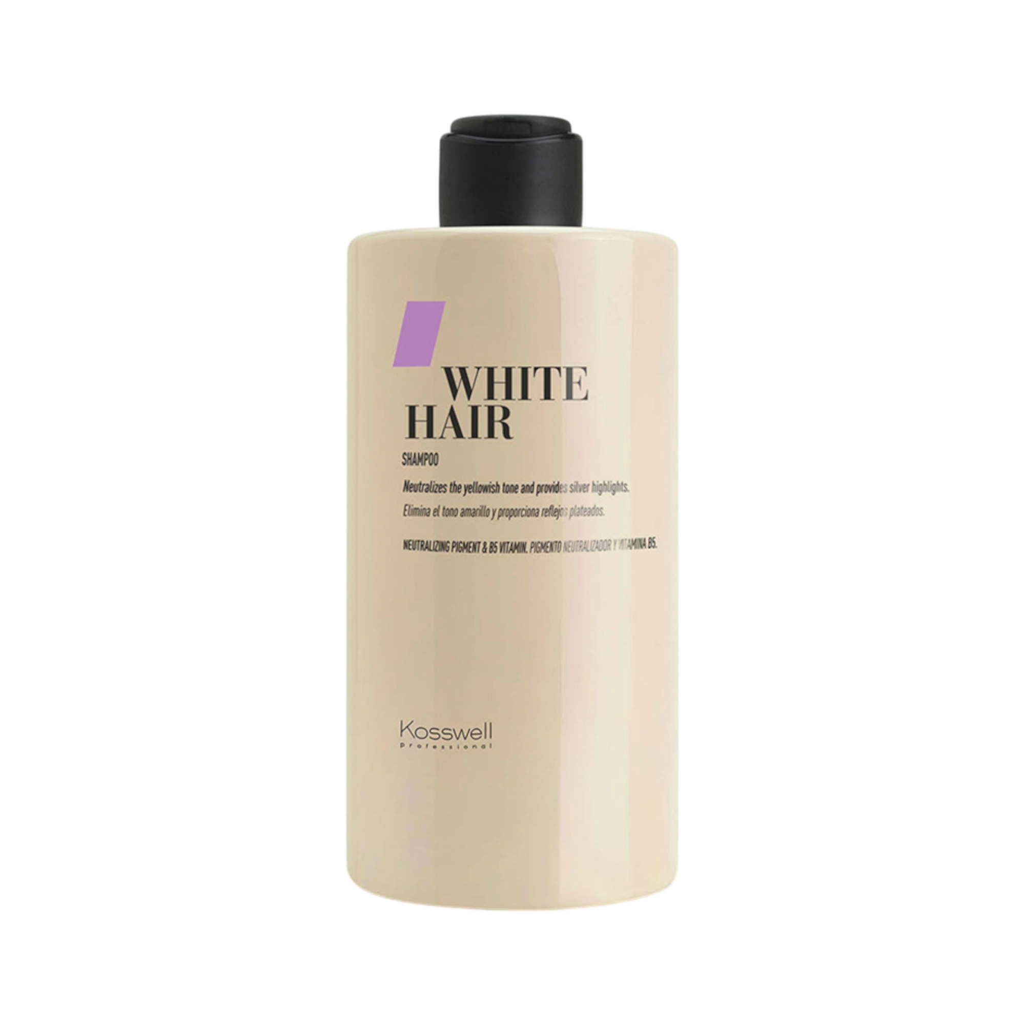 KOSSWELL WHITE HAIR Šampon pro šedivé a blond vlasy 500 ml